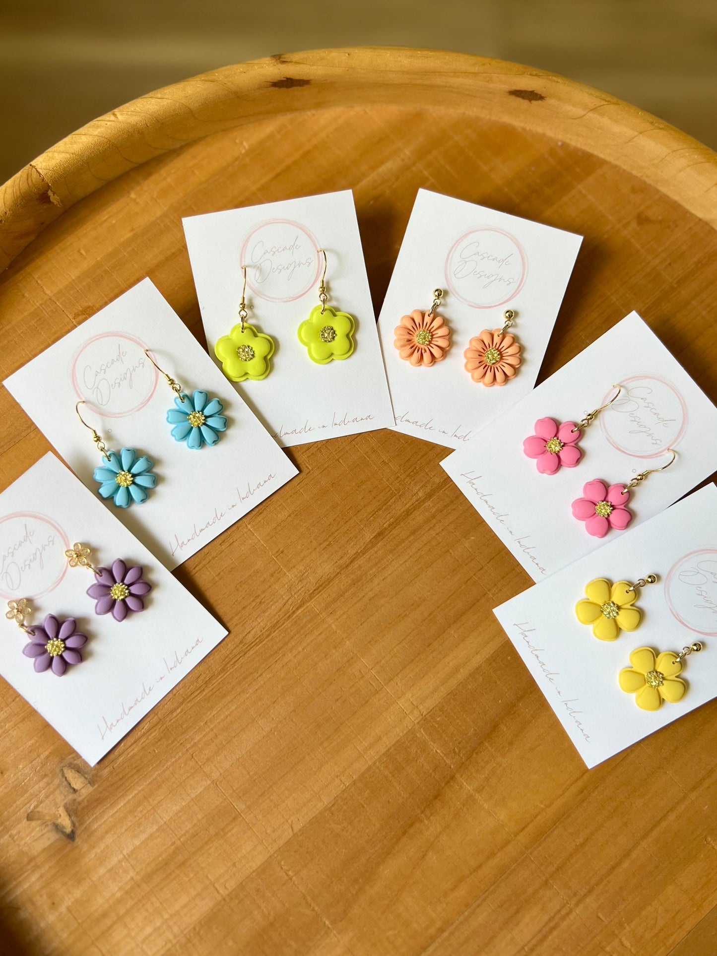The Mae | Yellow Flower Clay Earrings