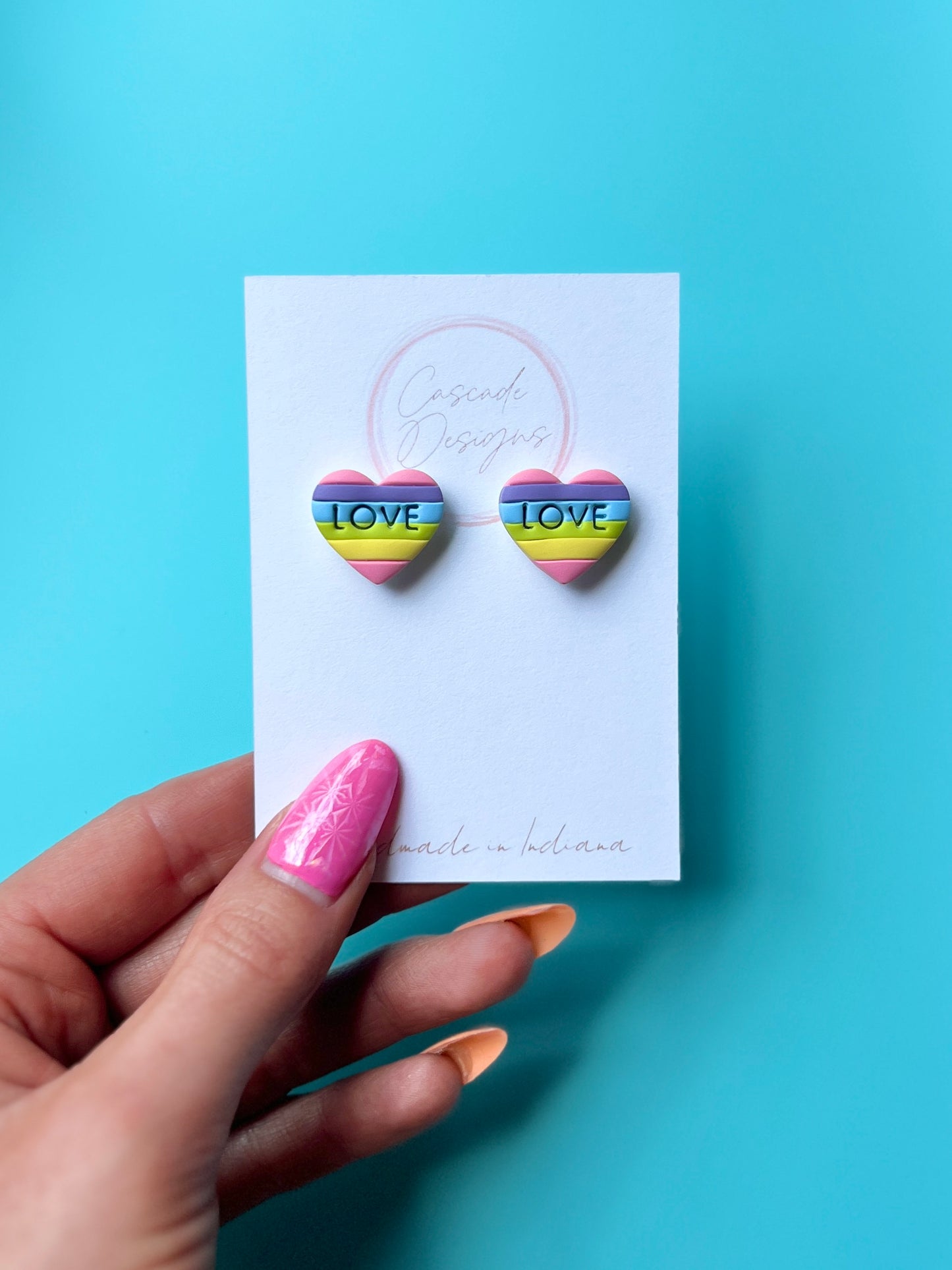 The Love | Rainbow Love Earring Studs