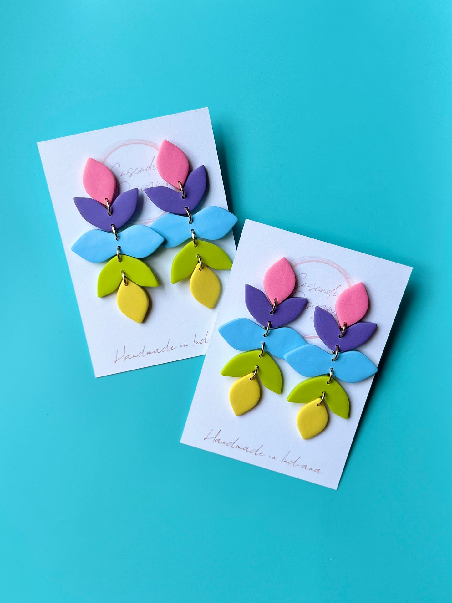 The June | Rainbow Vine Clay Earrings