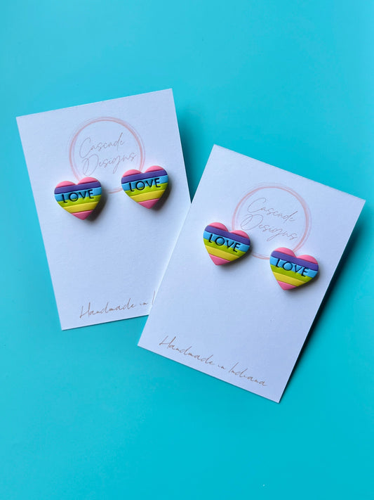 The Love | Rainbow Love Earring Studs
