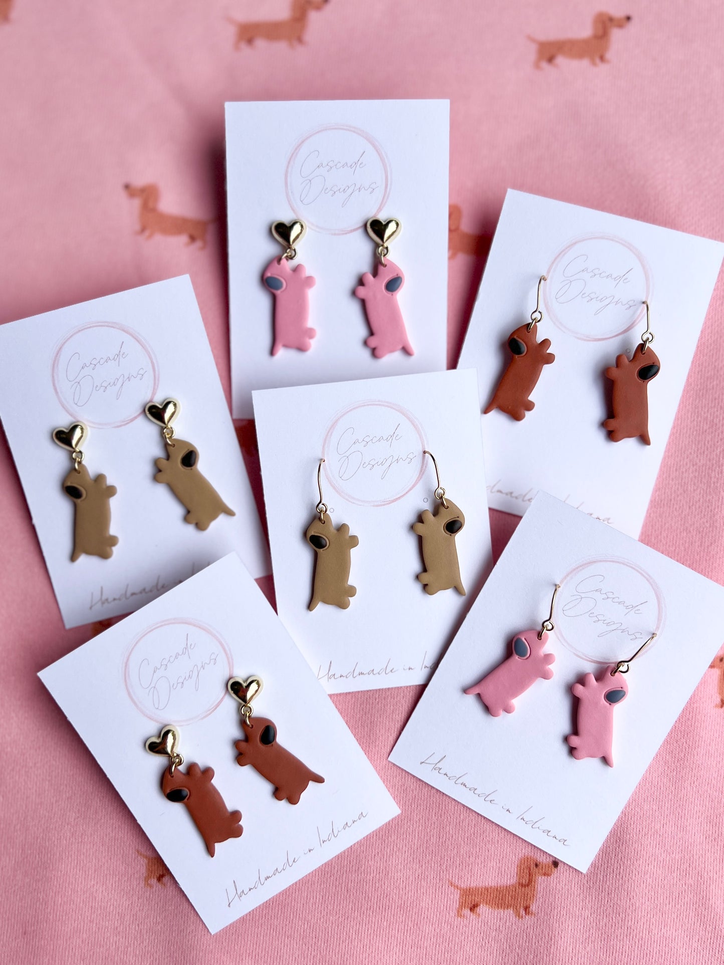 The Chonky Dachshund | Wiener Dog Clay Earrings