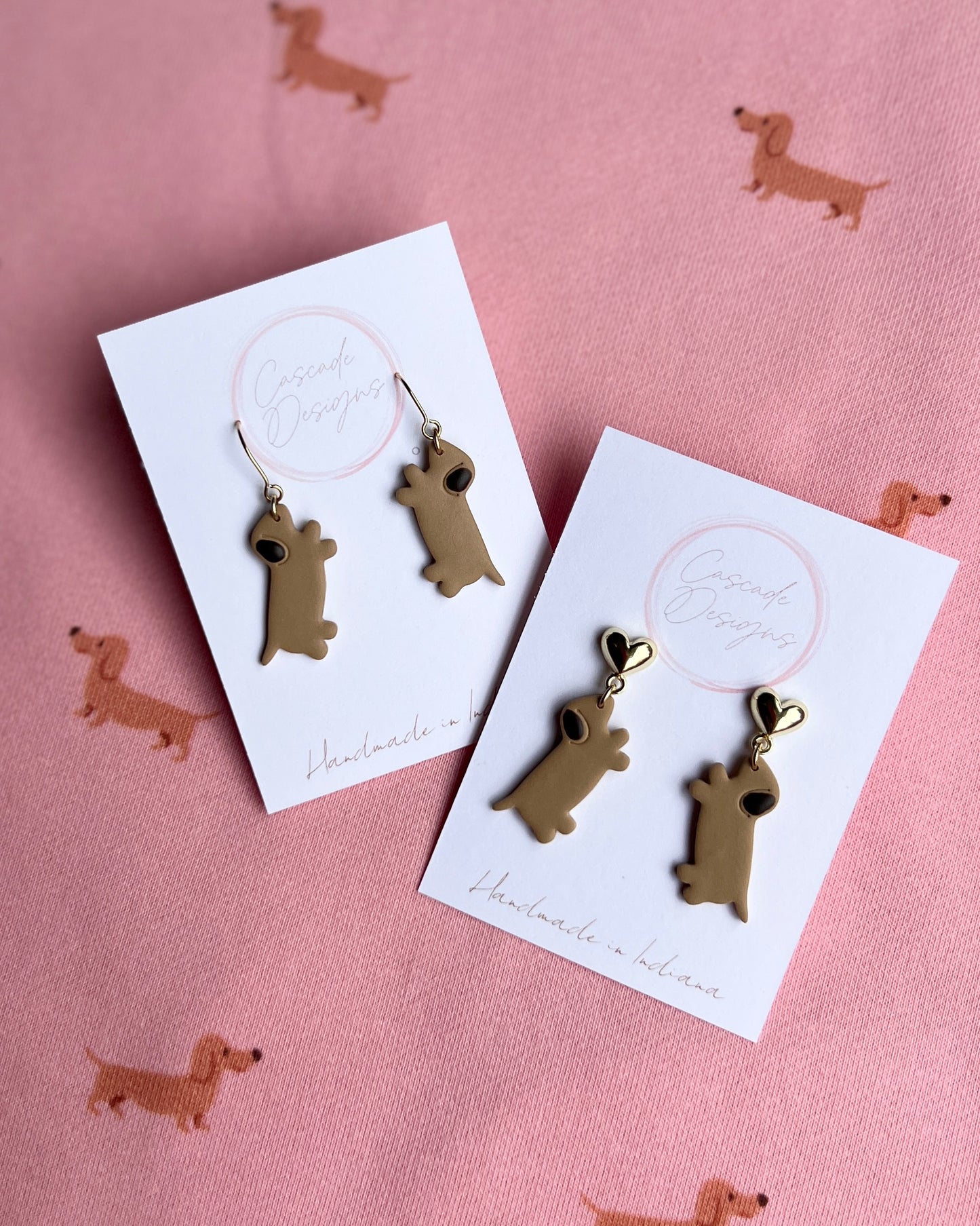 The Chonky Dachshund | Wiener Dog Clay Earrings