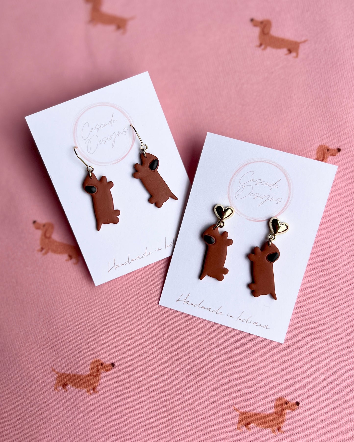 The Chonky Dachshund | Wiener Dog Clay Earrings