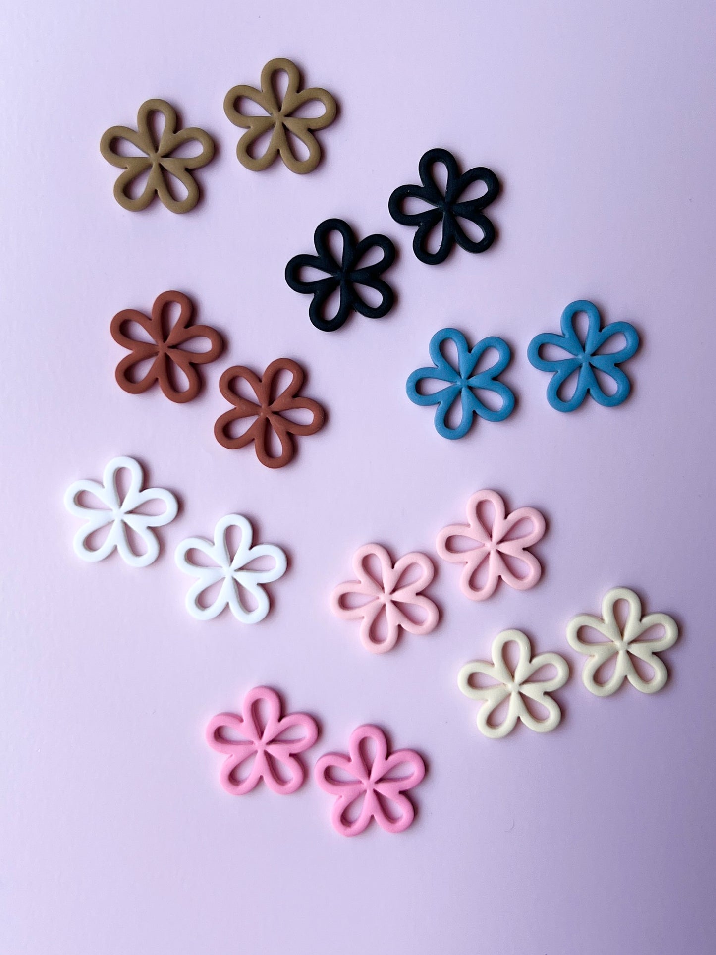 The Izzy | Build Your Own Huggie Flower Set Clay Earrings