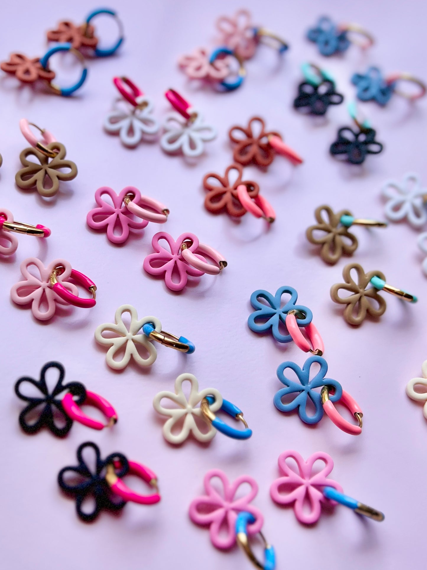 The Izzy | Build Your Own Huggie Flower Set Clay Earrings