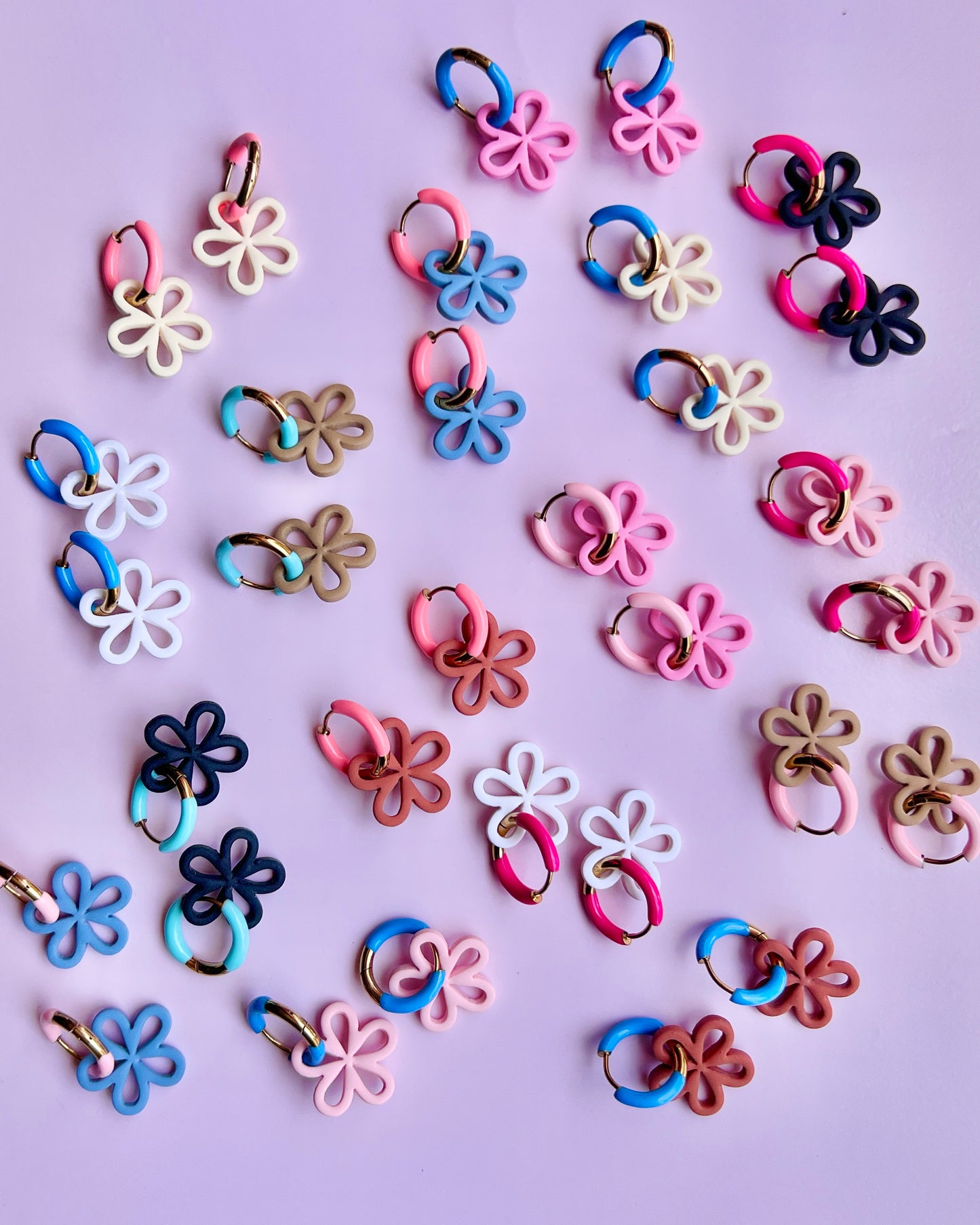 The Izzy | Build Your Own Huggie Flower Set Clay Earrings