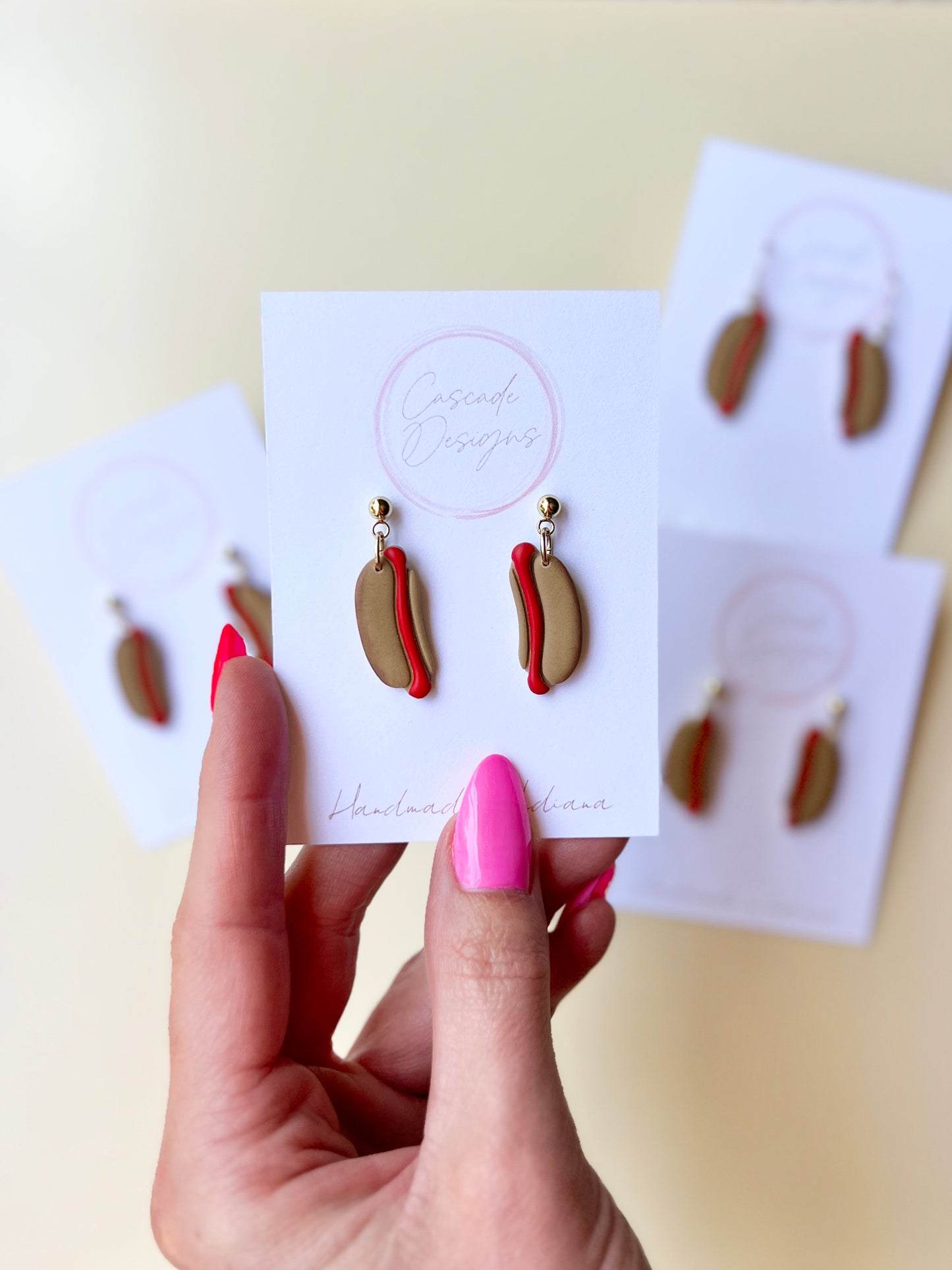 The Frank | Hot Dog Clay Earrings