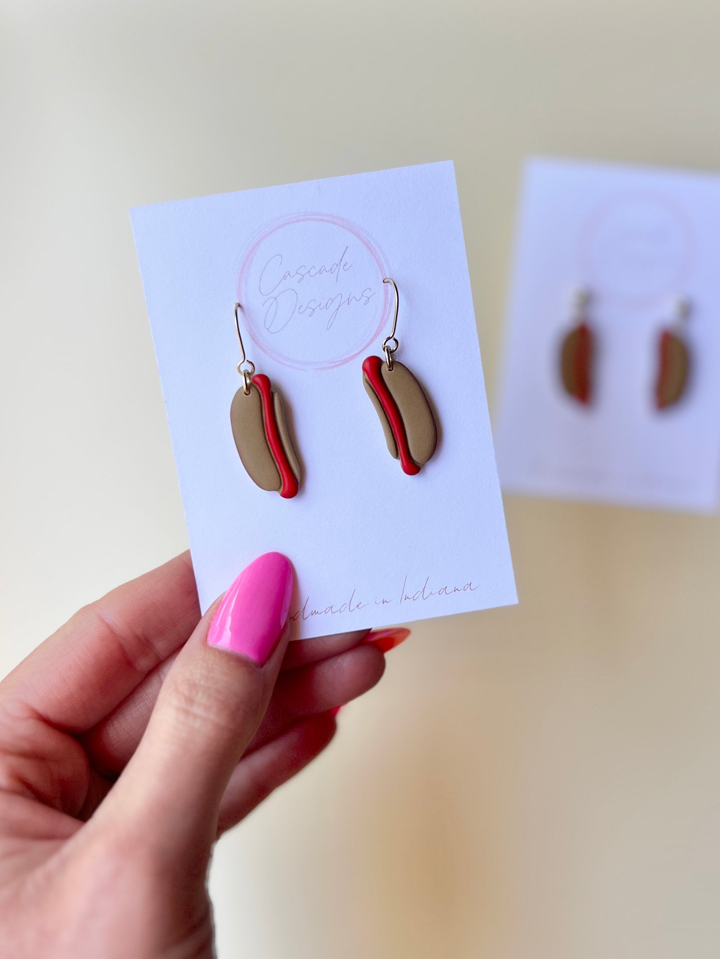 The Frank | Hot Dog Clay Earrings