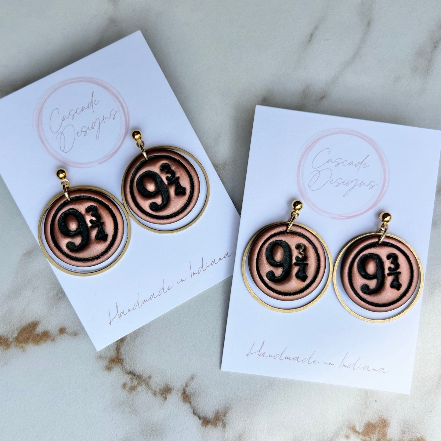 The Platform | Black and Burgundy Hoop Earrings