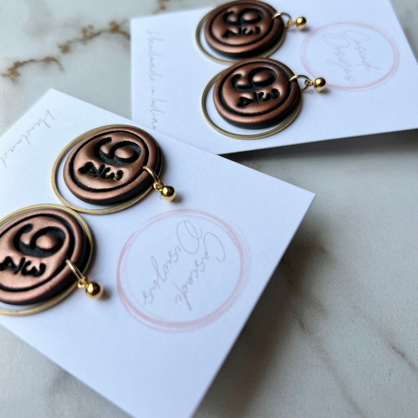 The Platform | Black and Burgundy Hoop Earrings