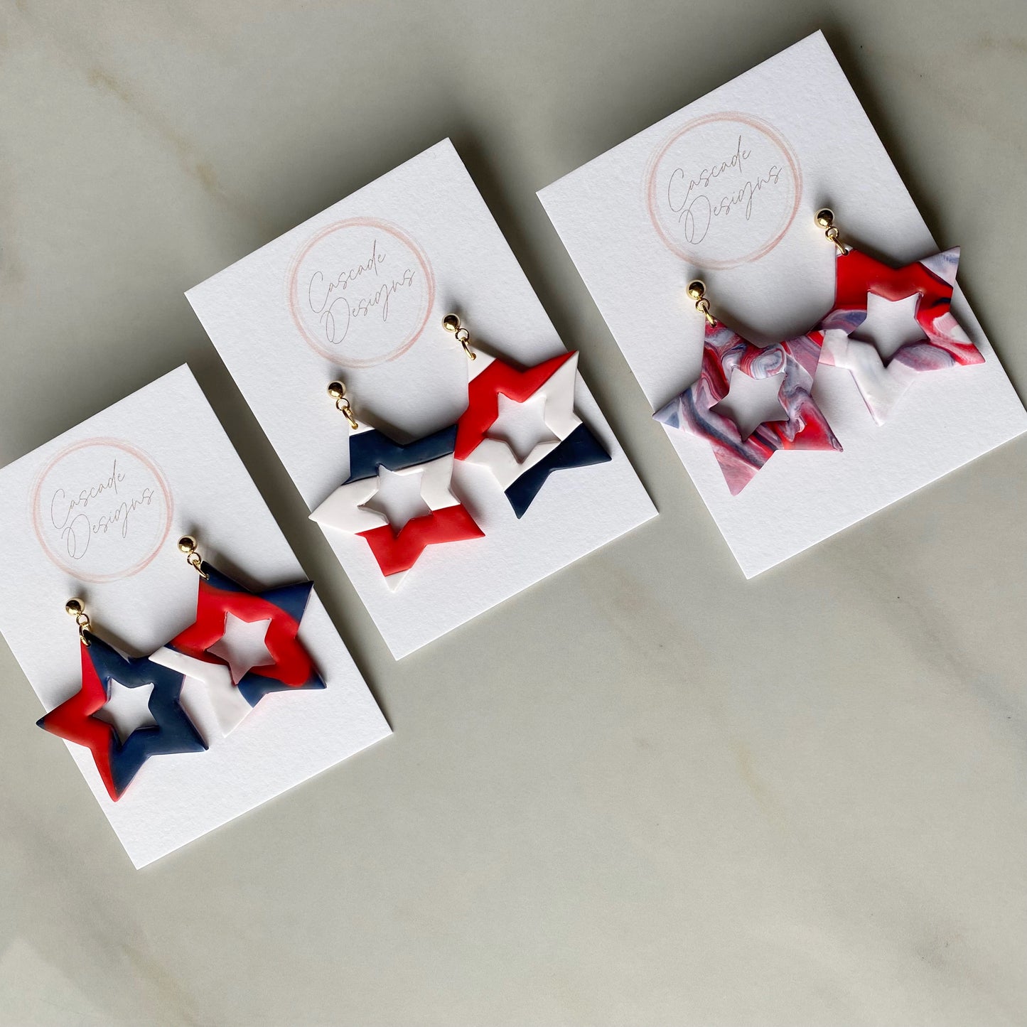 The Liberty | Star Clay Earrings