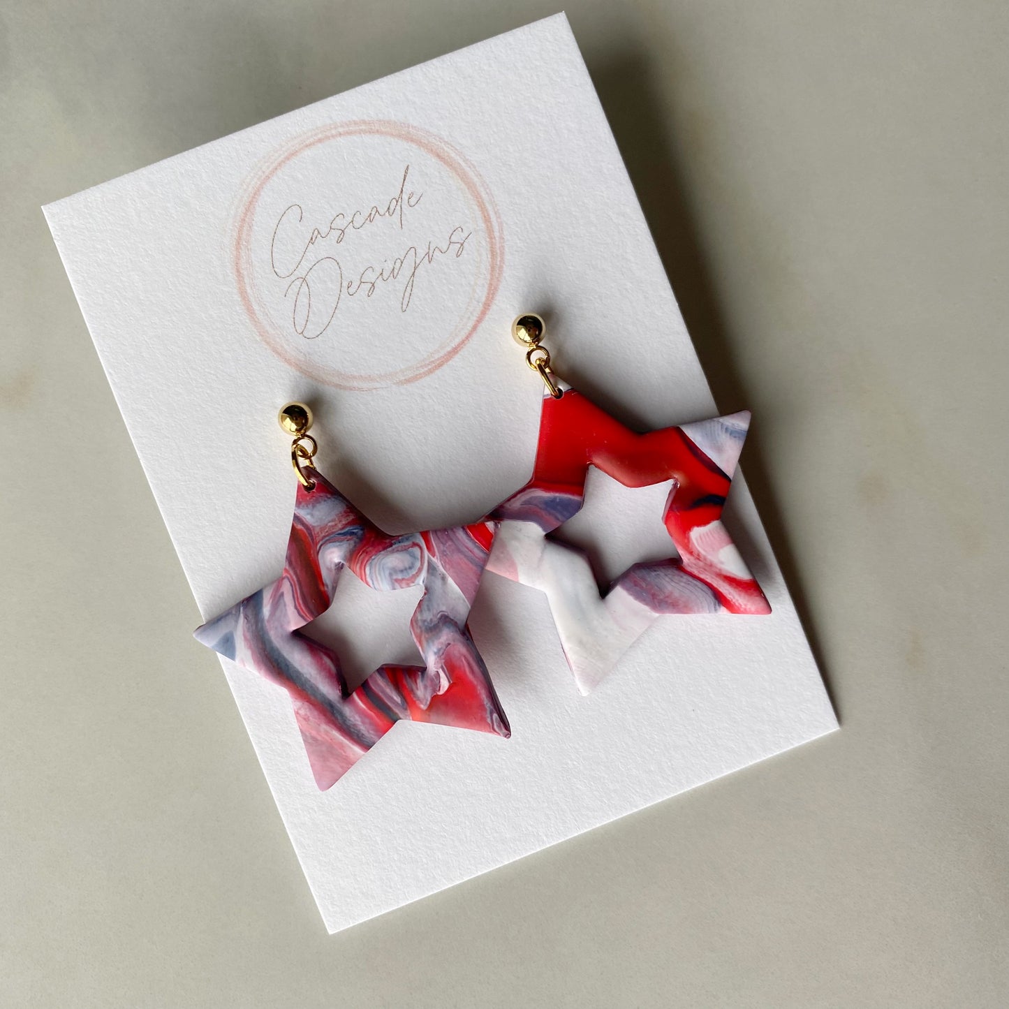 The Liberty | Star Clay Earrings