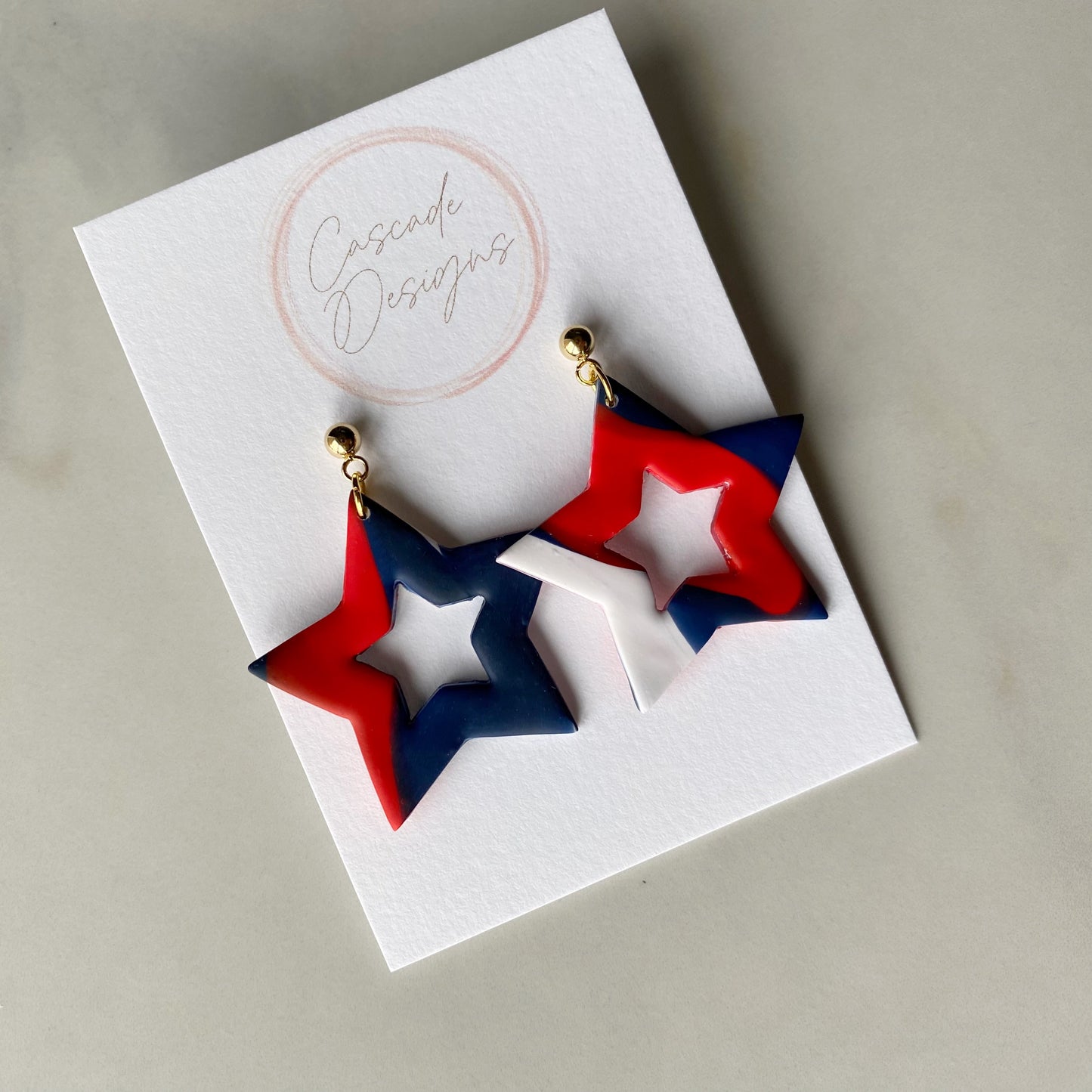 The Liberty | Star Clay Earrings