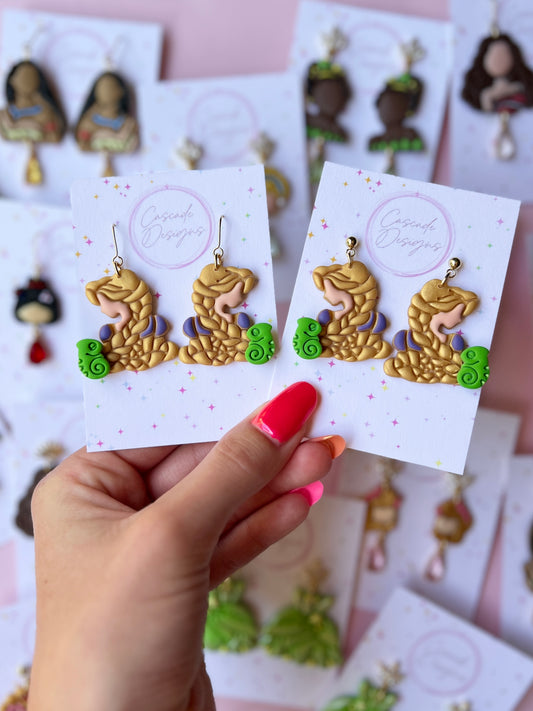 The Golden Flower | Magical Braided Princess Earrings