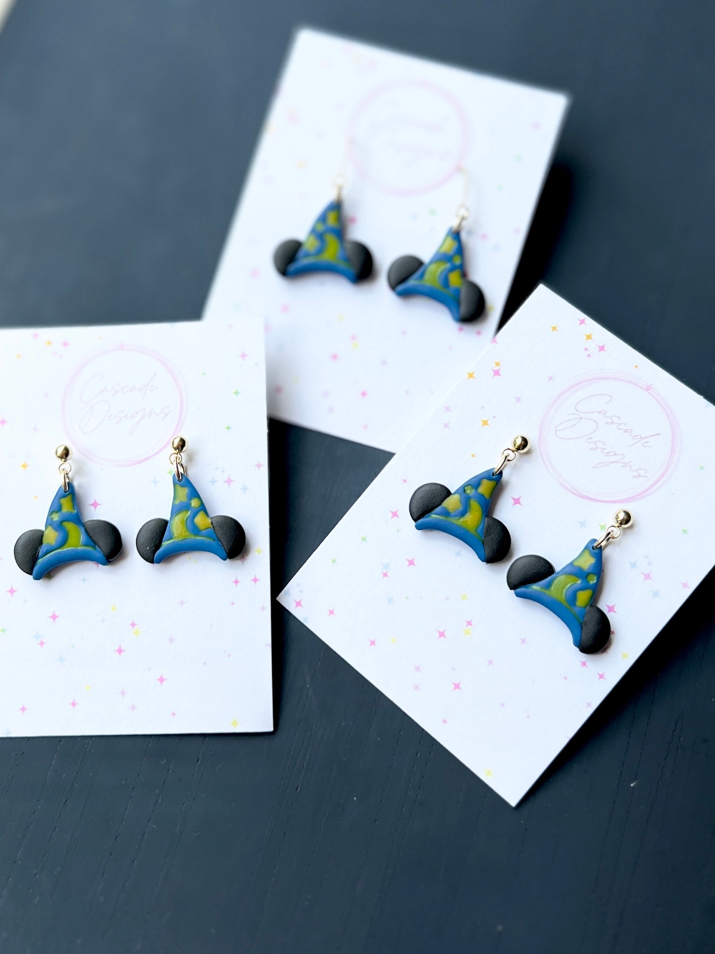 The Sorcerer's Hat | Magical Wizard Hat Earrings