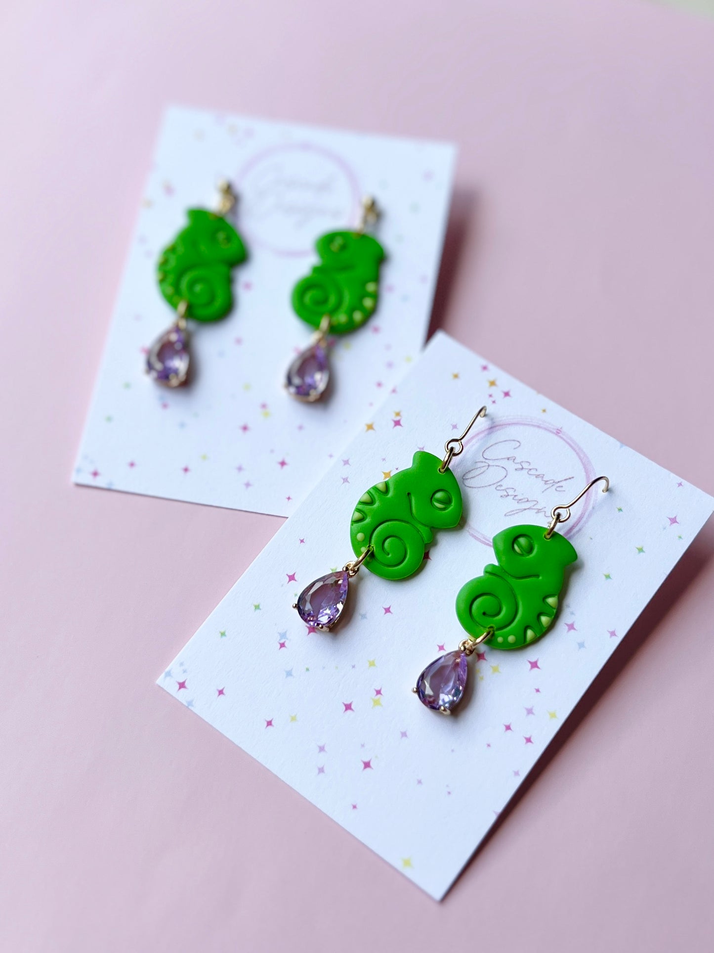 The Chameleon Companion | Magical Chameleon Earrings
