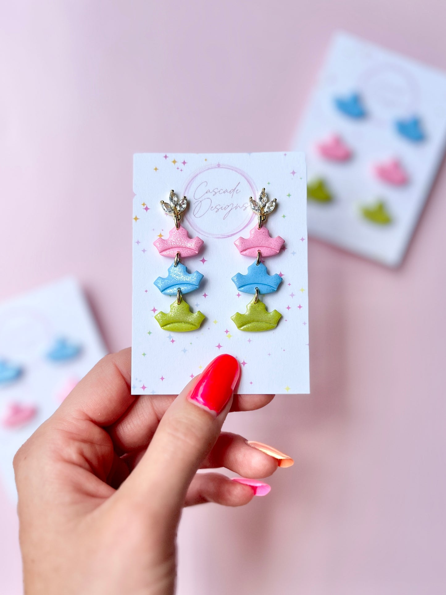 The Tiara | Shimmery Tiara Earrings