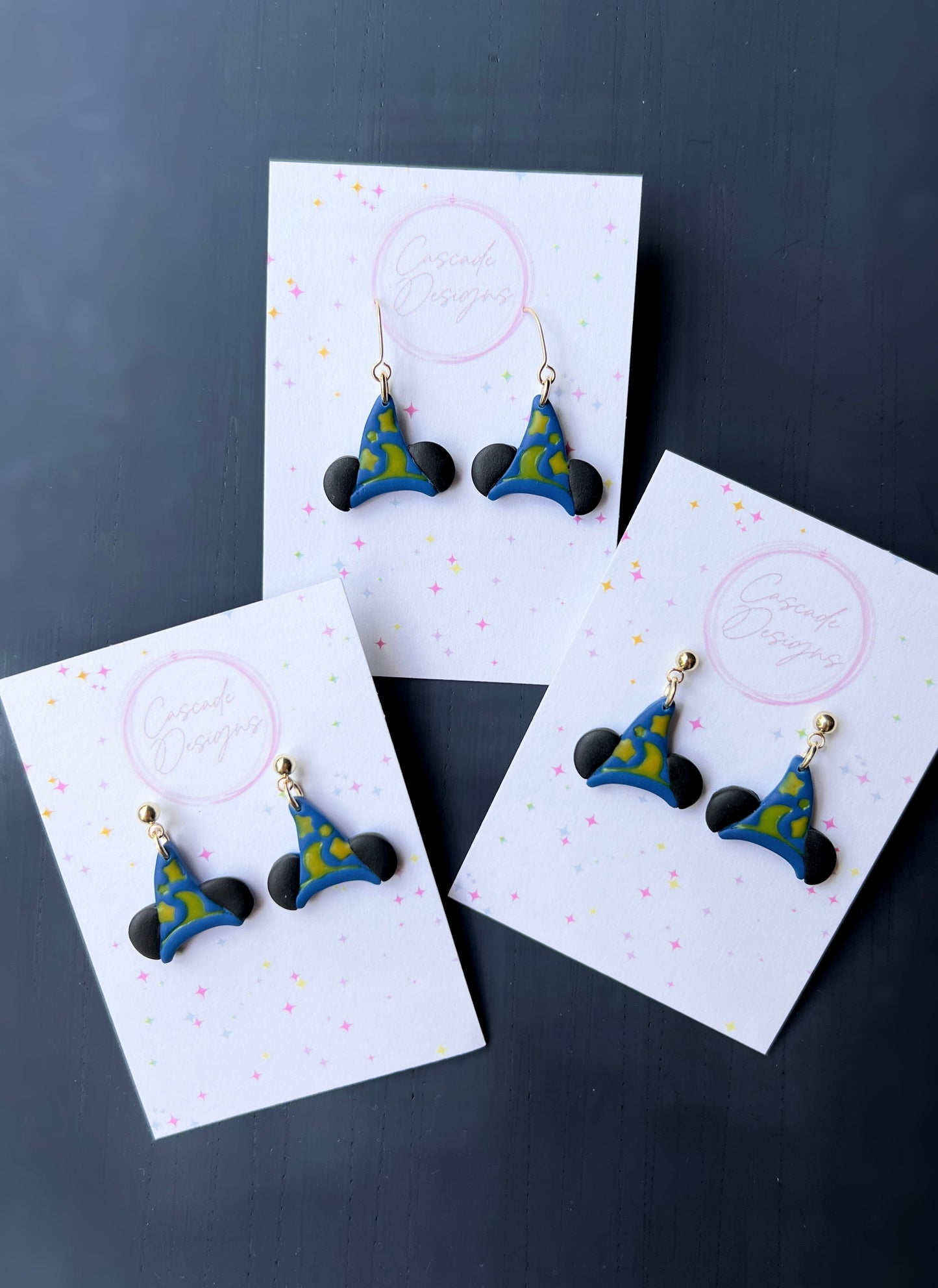 The Sorcerer's Hat | Magical Wizard Hat Earrings