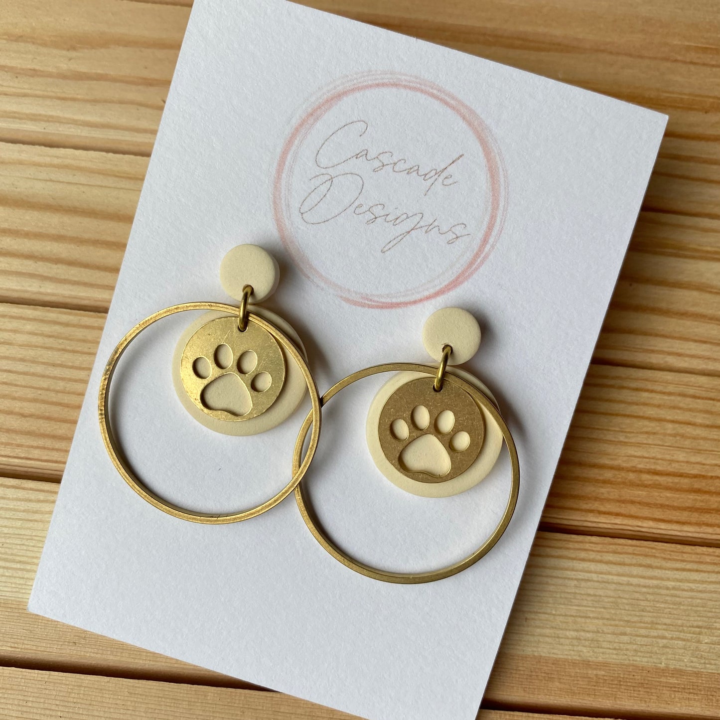 The Pawpi | Pawprint Hoop Clay Earrings