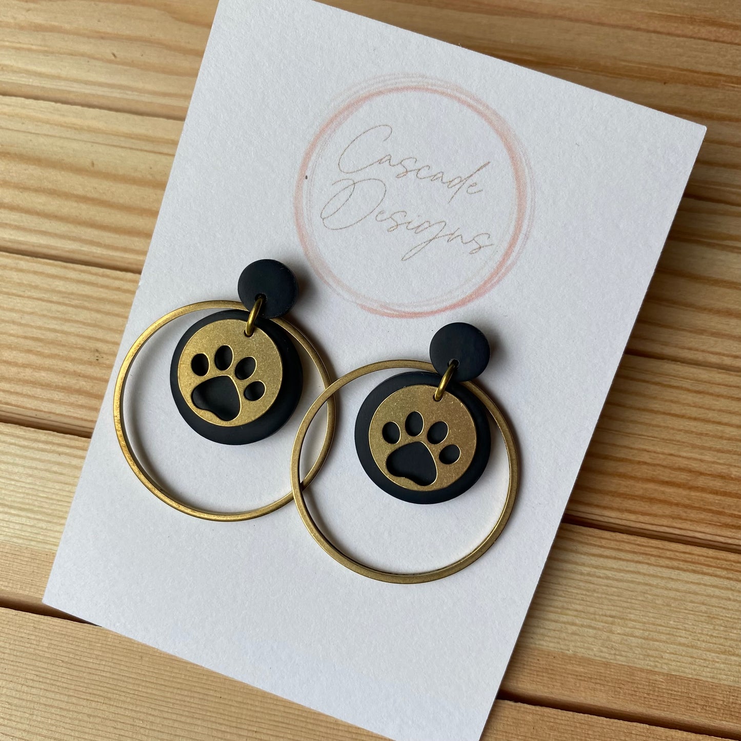 The Pawpi | Pawprint Hoop Clay Earrings