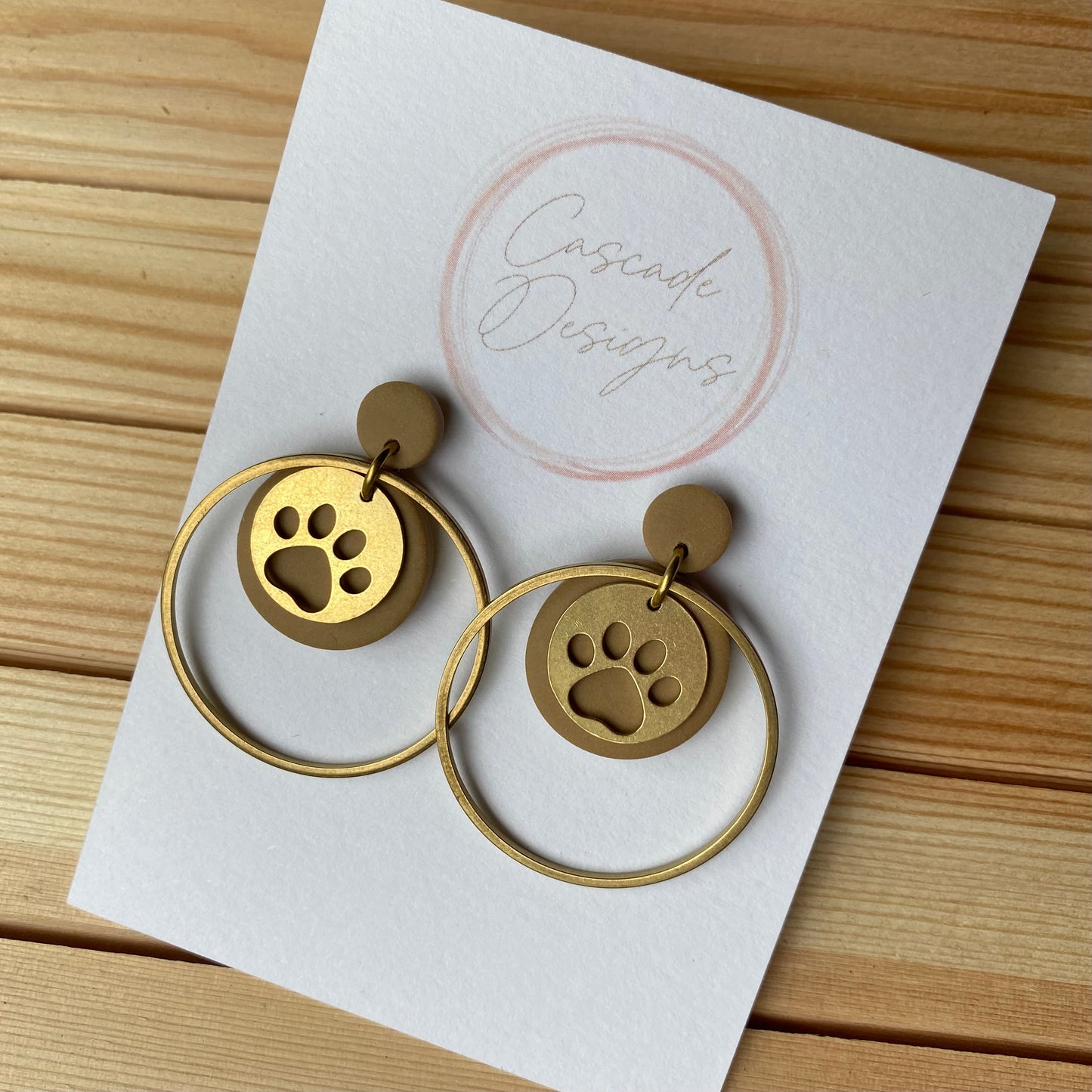 The Pawpi | Pawprint Hoop Clay Earrings