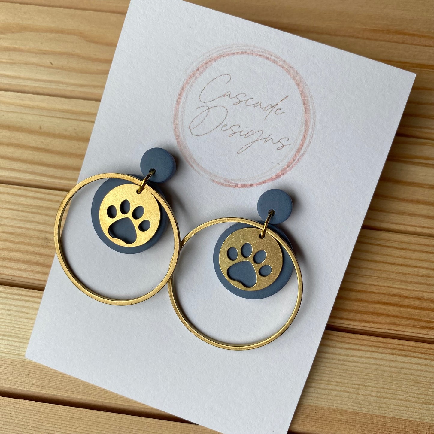 The Pawpi | Pawprint Hoop Clay Earrings