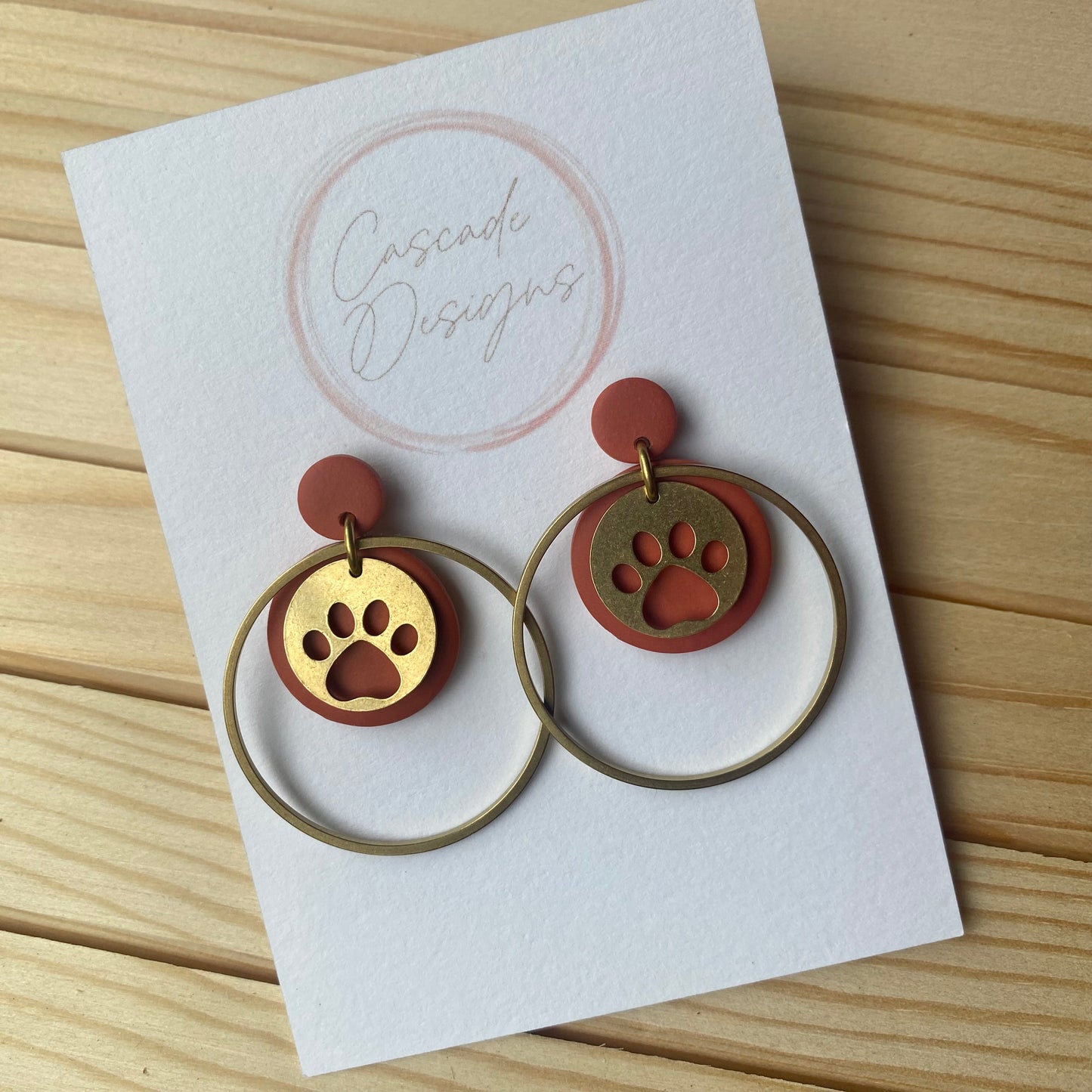 The Pawpi | Pawprint Hoop Clay Earrings