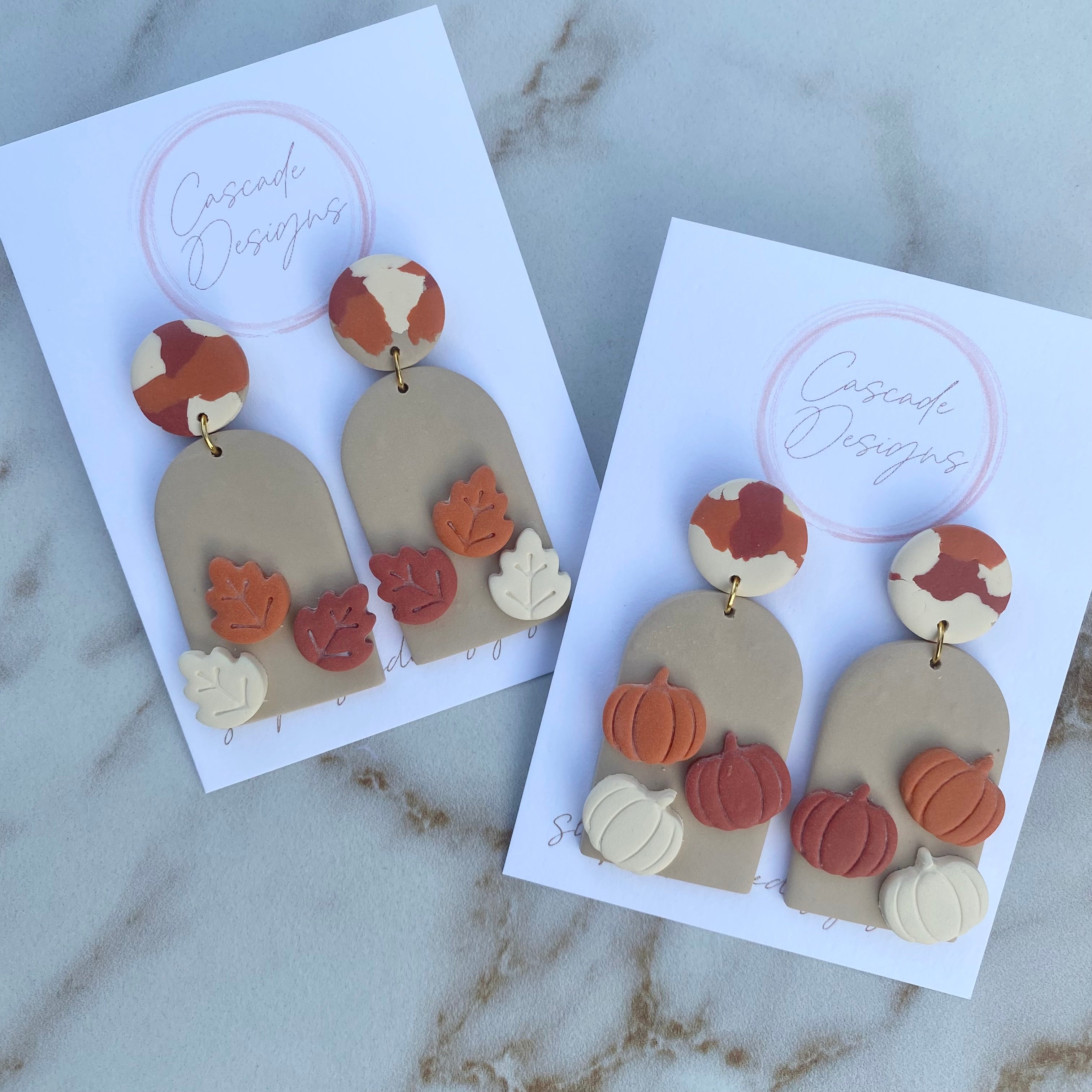 Fall Pack 6 popular | Polymer Clay Earrings | Polymer Clay | Pumpkin | Coffee Cup | Leaf