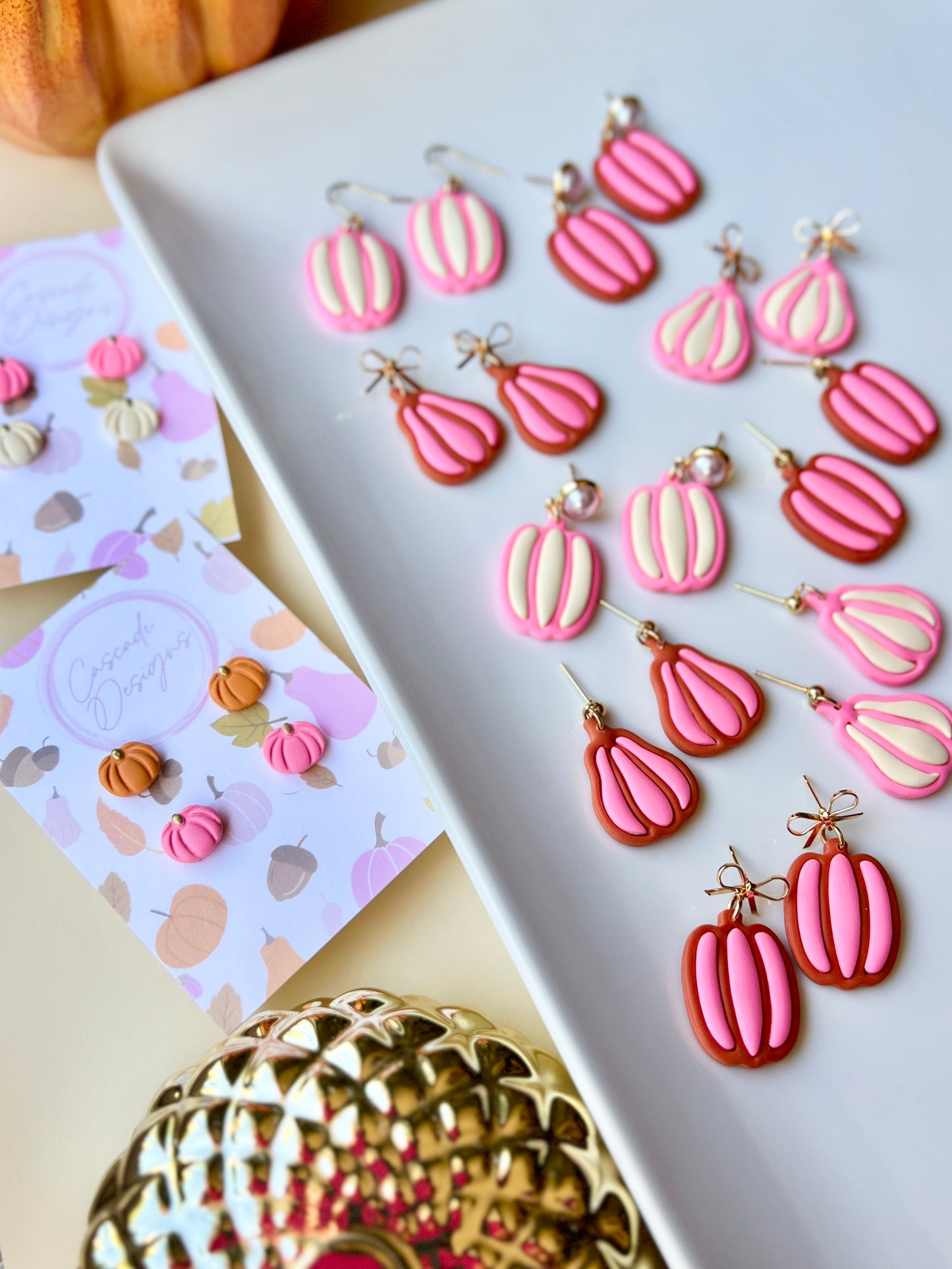 The Pink Pumpkin | Pink Pumpkin and Gourd Earrings