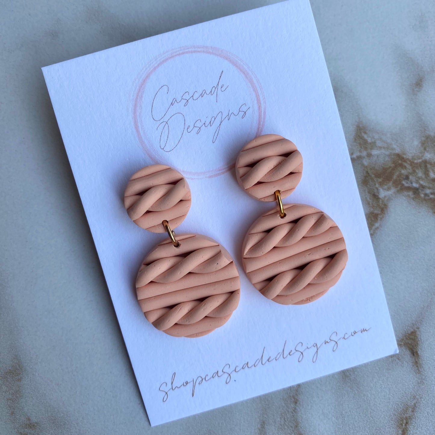 The Cozi | Cable Knit Clay Earrings