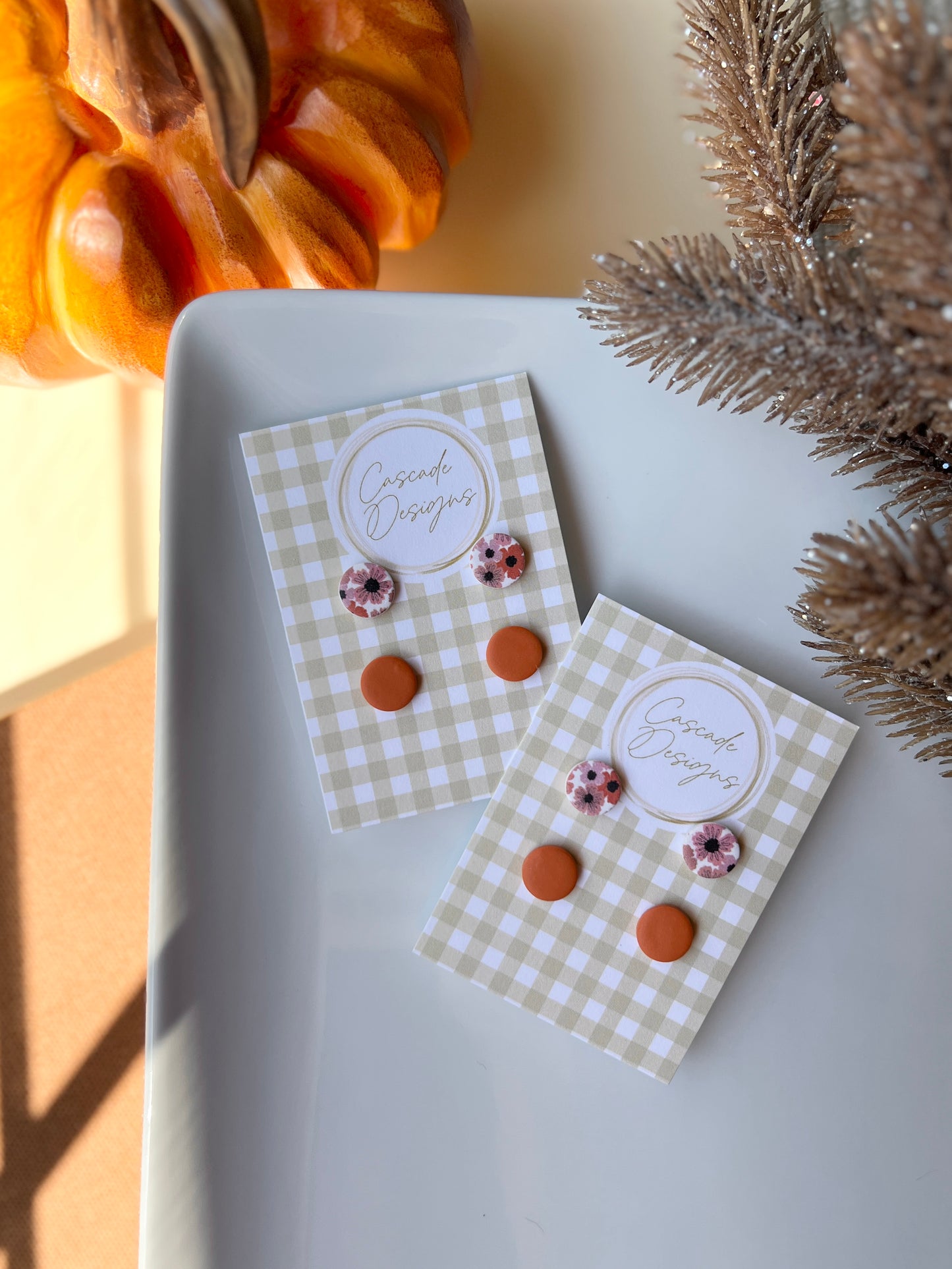 The Floral Stud Set | Fall Earring Studs - Set of 2