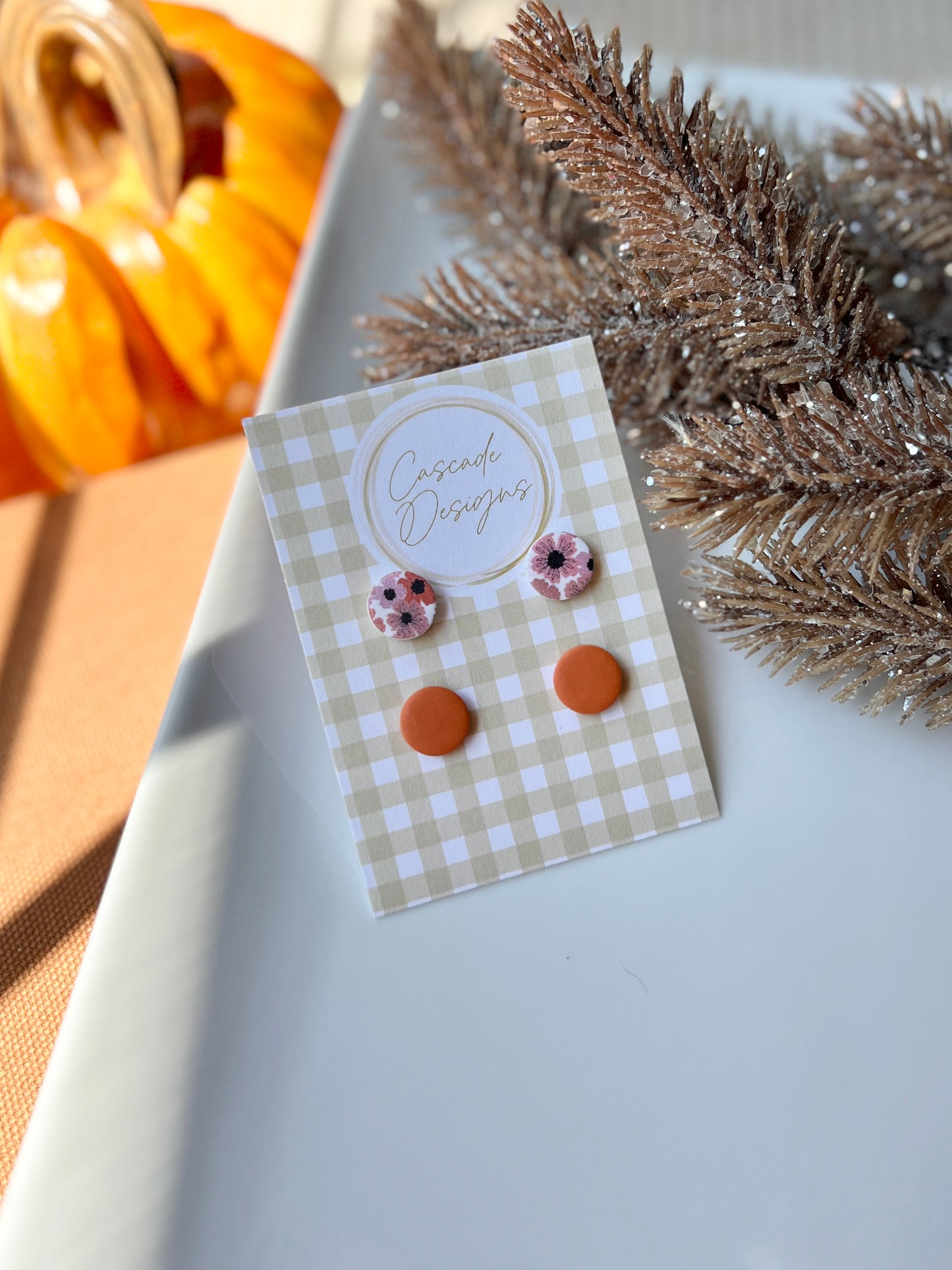 The Floral Stud Set | Fall Earring Studs - Set of 2