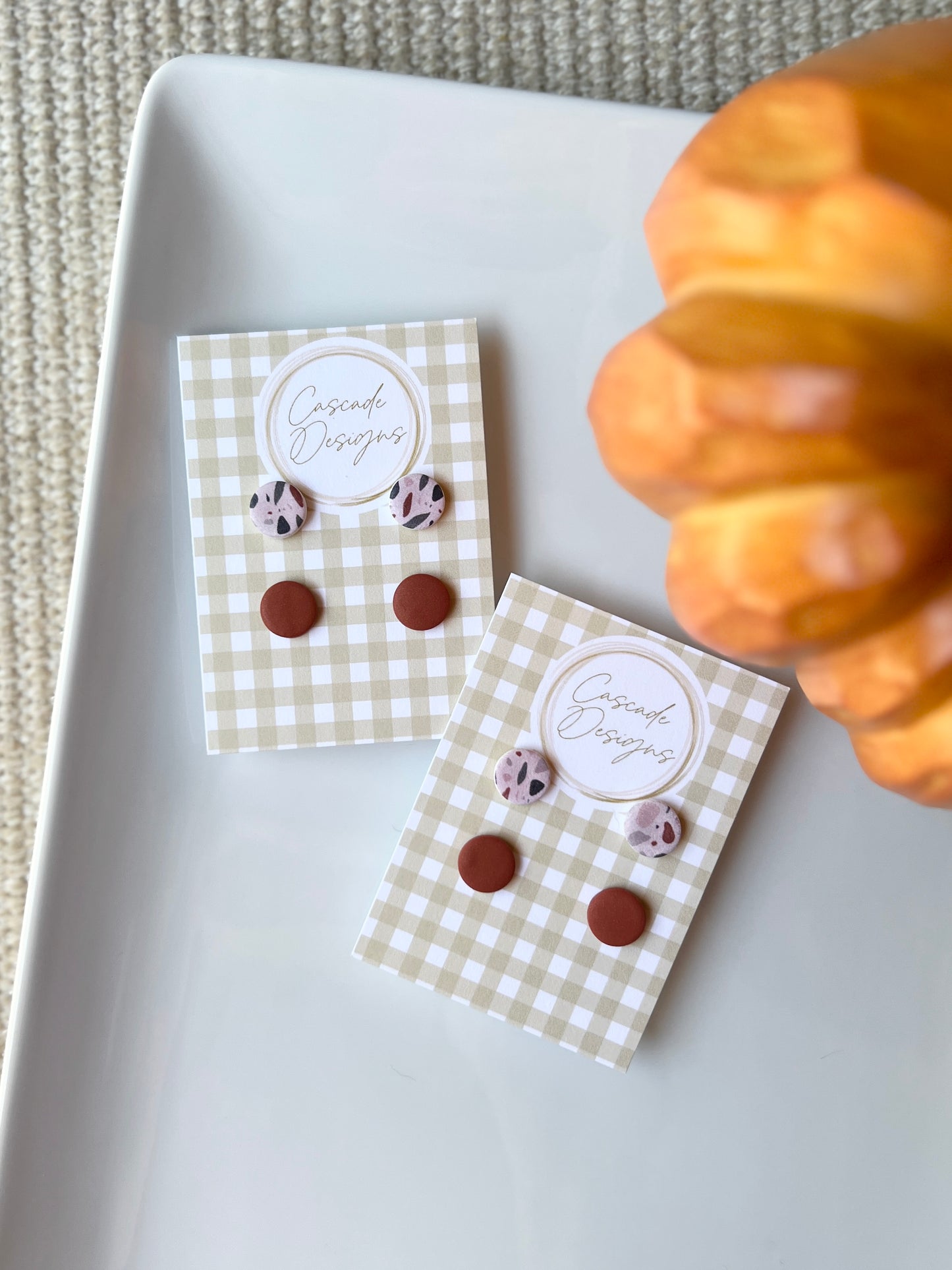 The Terrazzo Stud Set | Fall Earring Studs - Set of 2