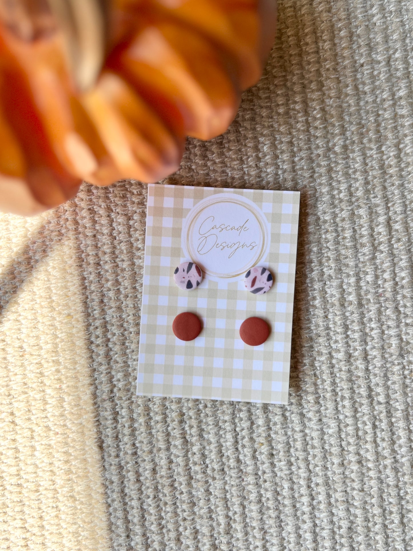 The Terrazzo Stud Set | Fall Earring Studs - Set of 2