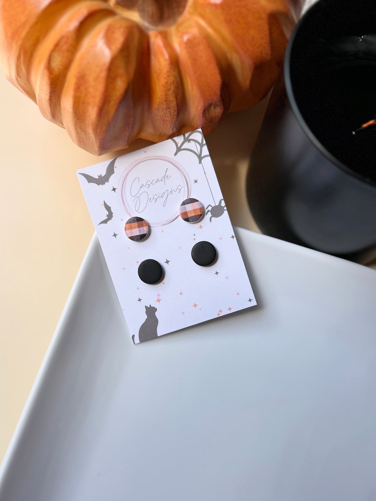 The Plaid Stud Set | Fall Earring Studs - Set of 2