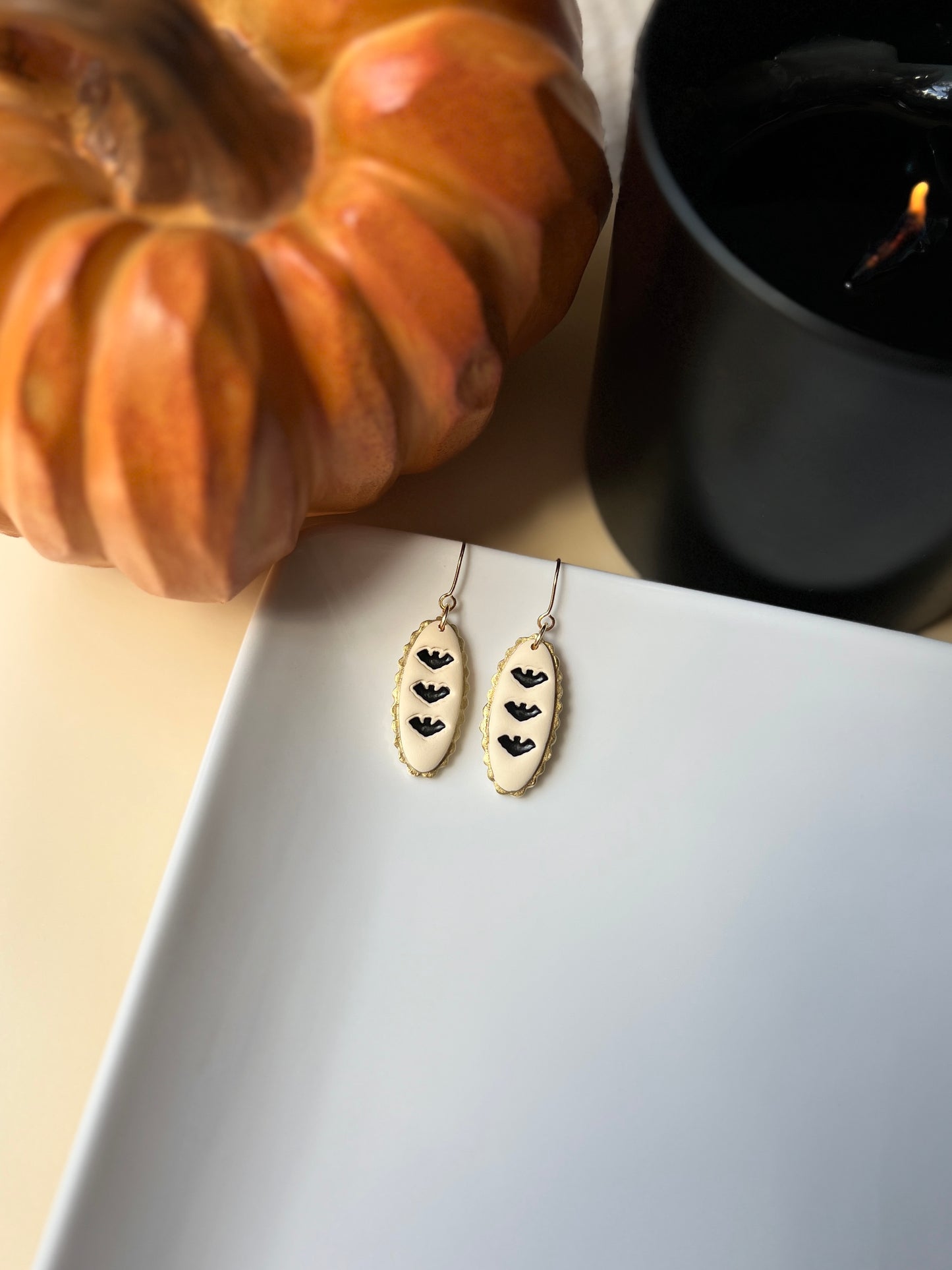 The Lacy Bat | Framed Bat Earrings