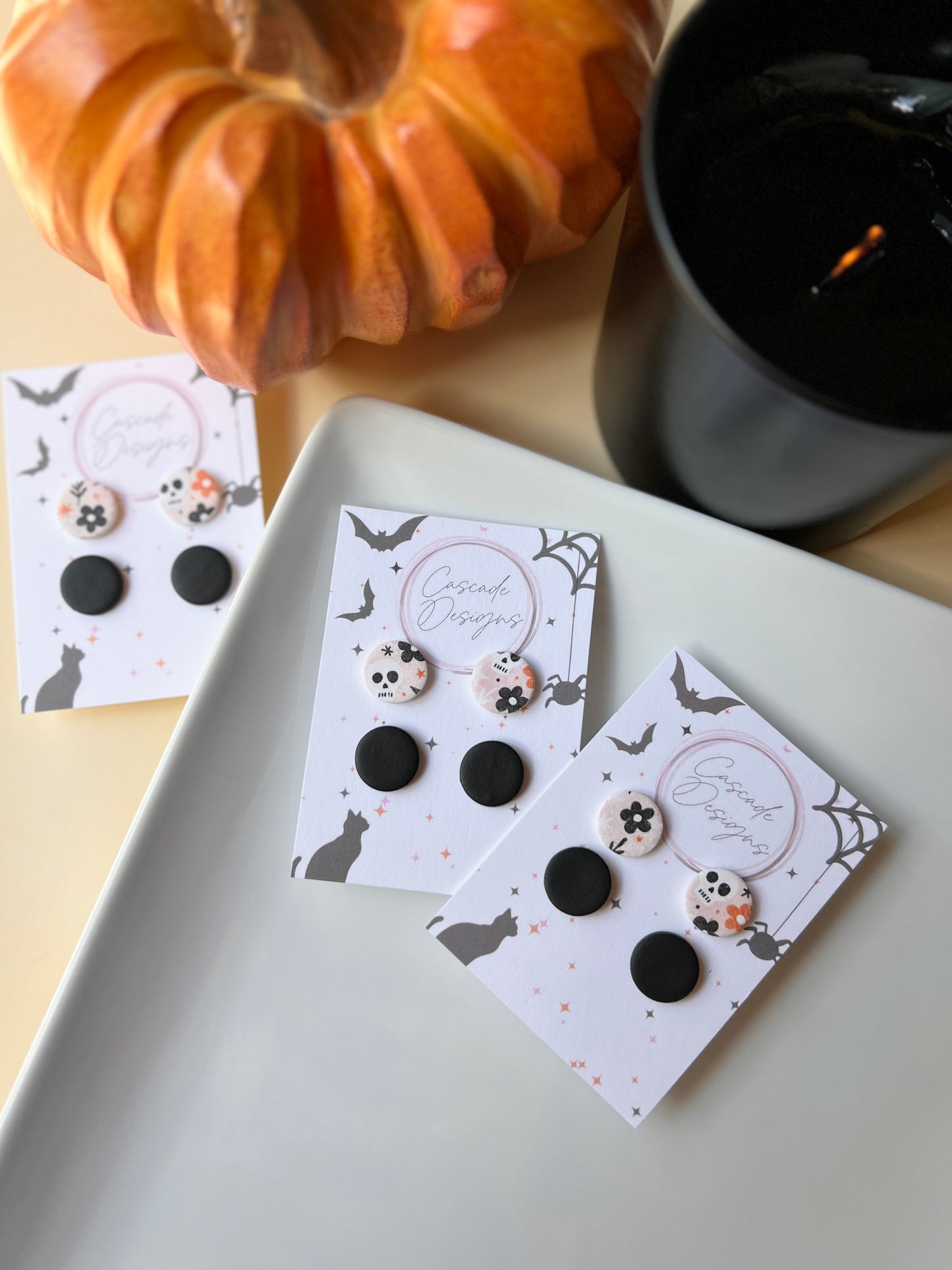 The Spooki Floral Stud Set | Fall Earring Studs - Set of 2
