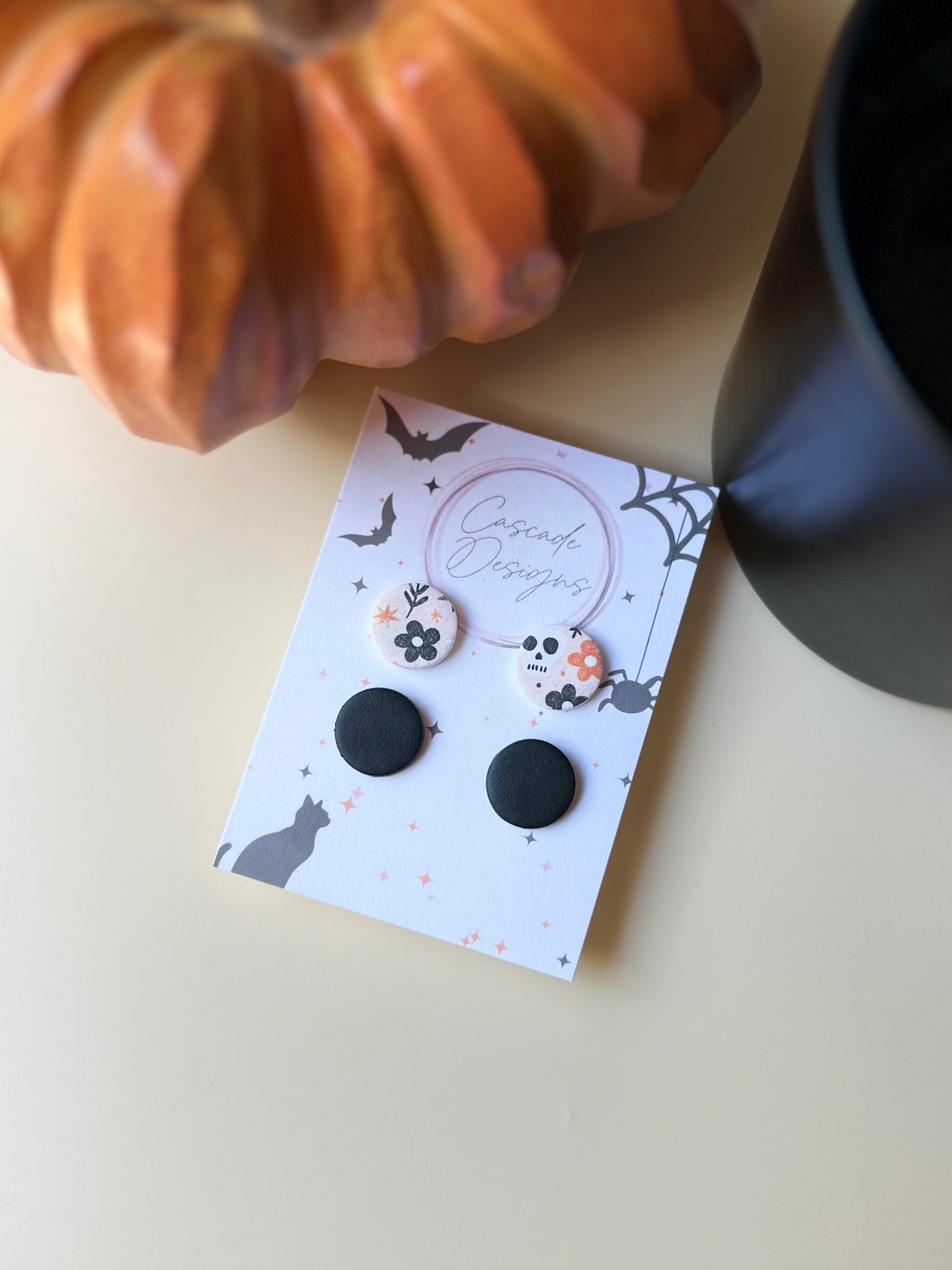 The Spooki Floral Stud Set | Fall Earring Studs - Set of 2