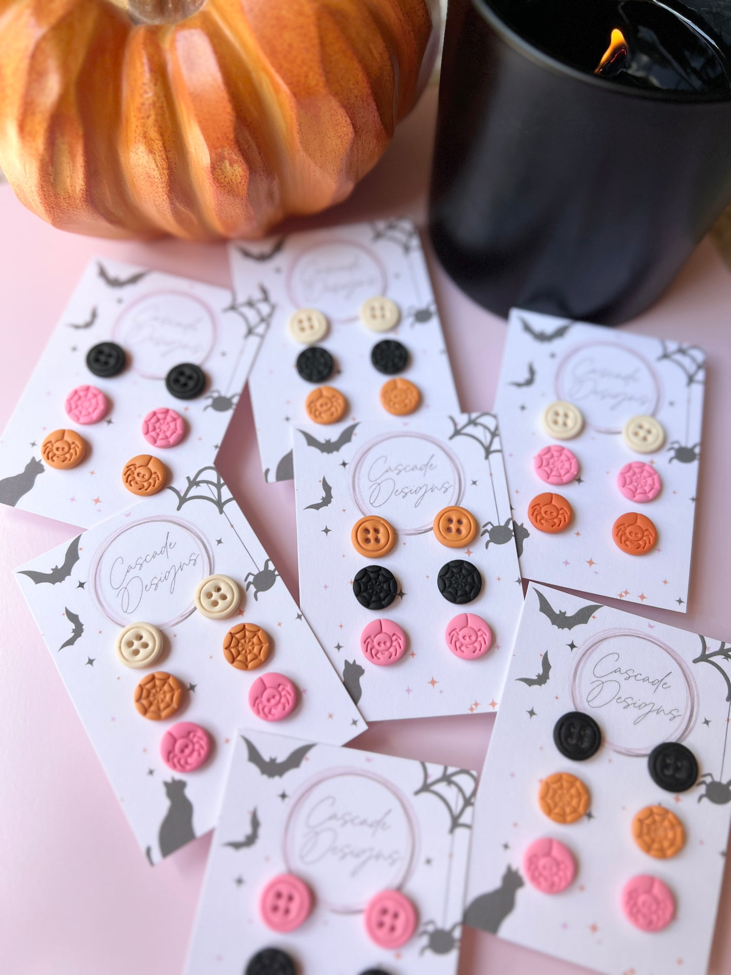 The Spooki Trio | Assorted Halloween Clay Earring Studs - Set of 3