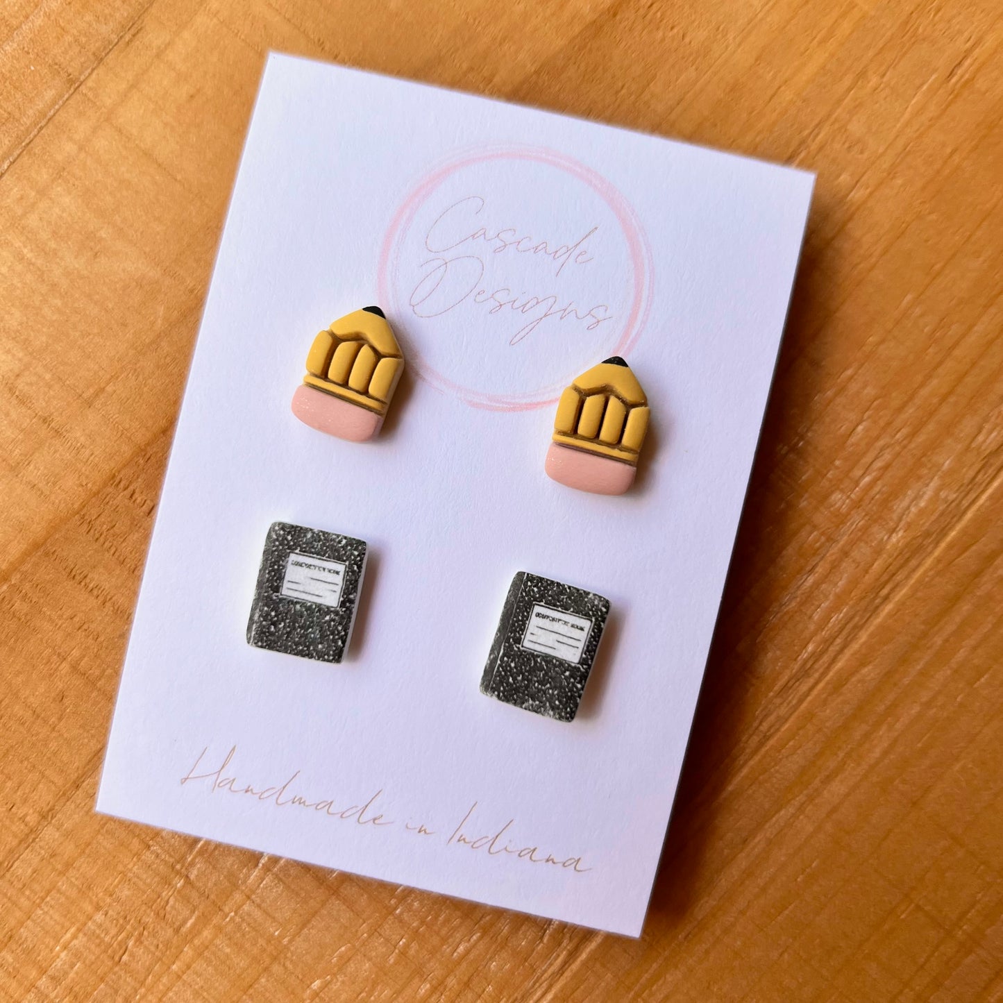 The Teacher | School Clay Earring Studs - Set of 2