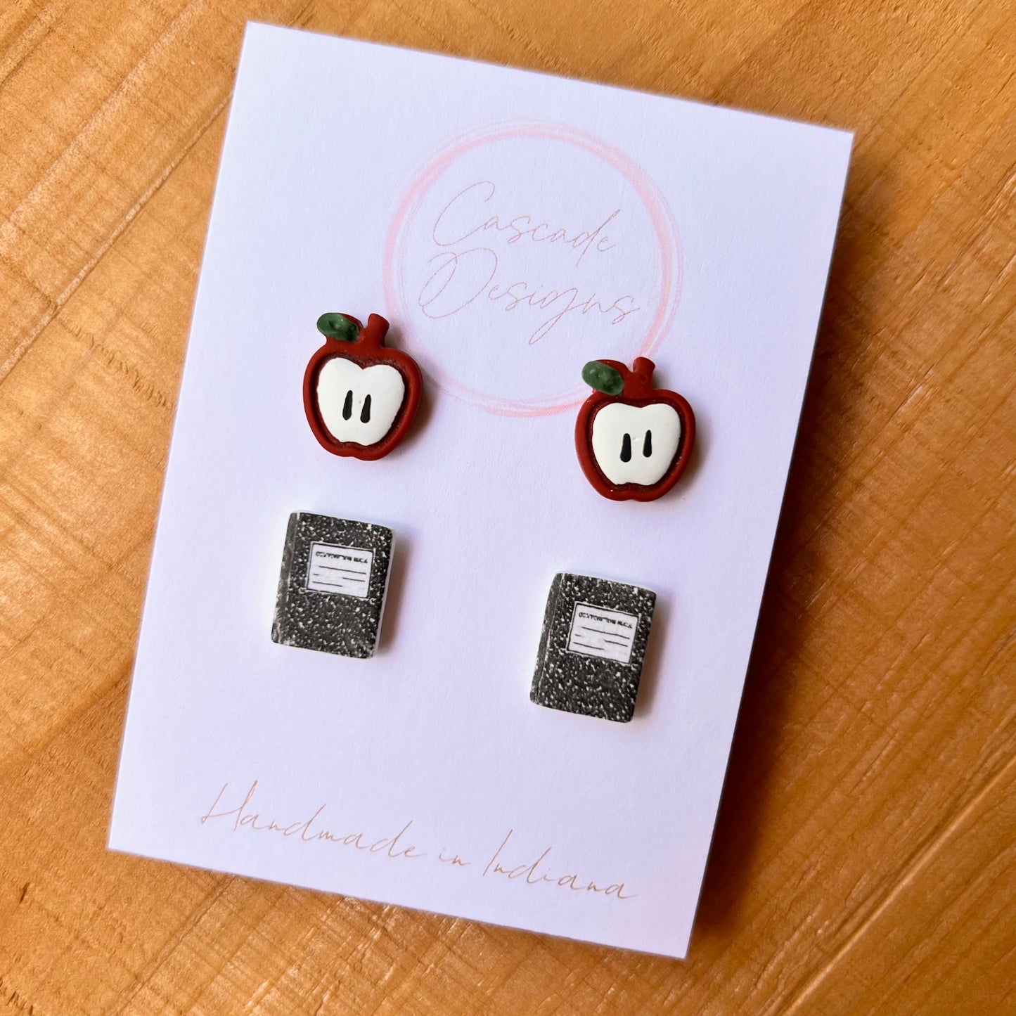 The Teacher | School Clay Earring Studs - Set of 2