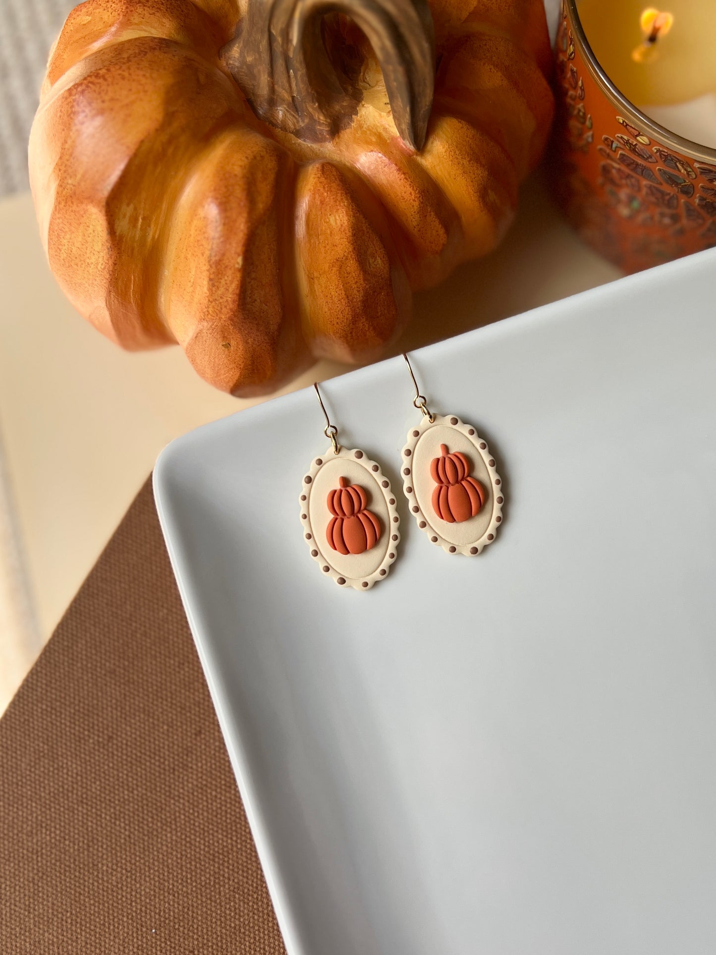 The Pumpkin Stack | Framed Pumpkin Earrings