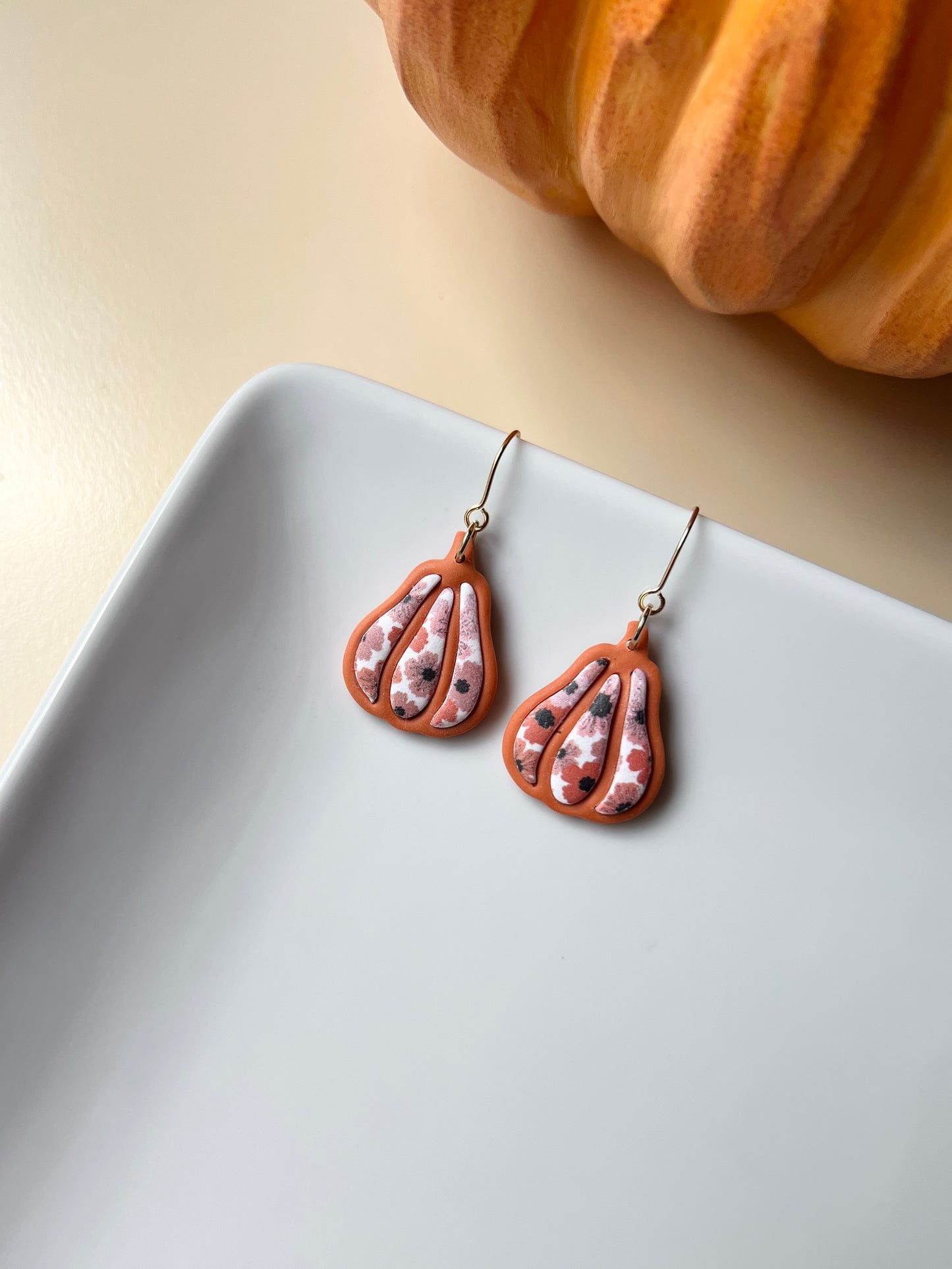 The Floral Gourd | Patterned Gourd Earrings