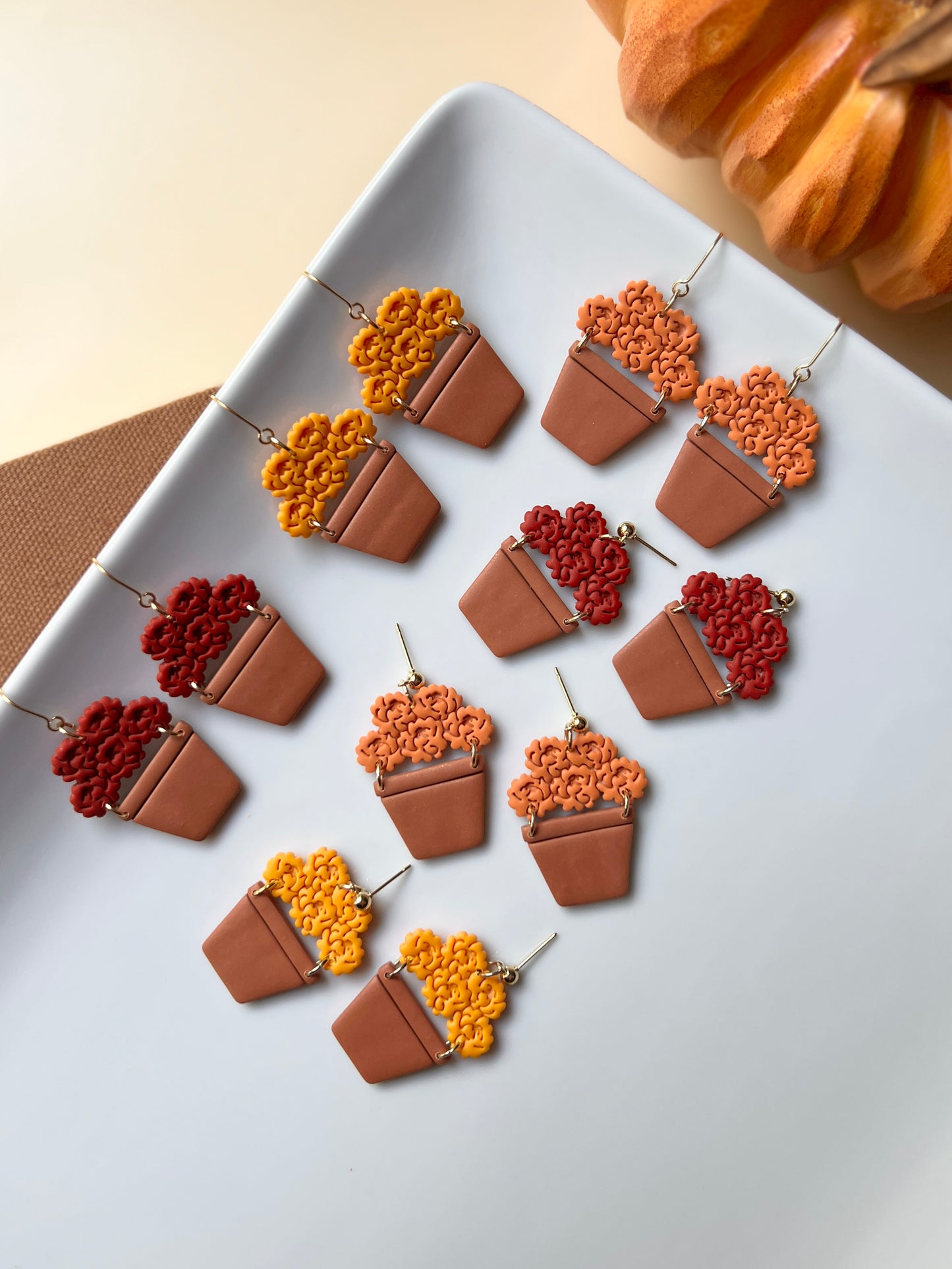 The Mum | Potted Fall Earrings