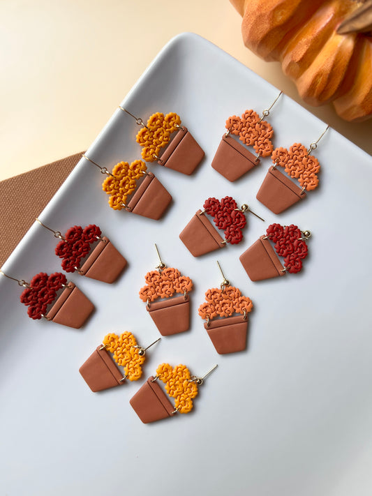 The Mum | Potted Fall Earrings