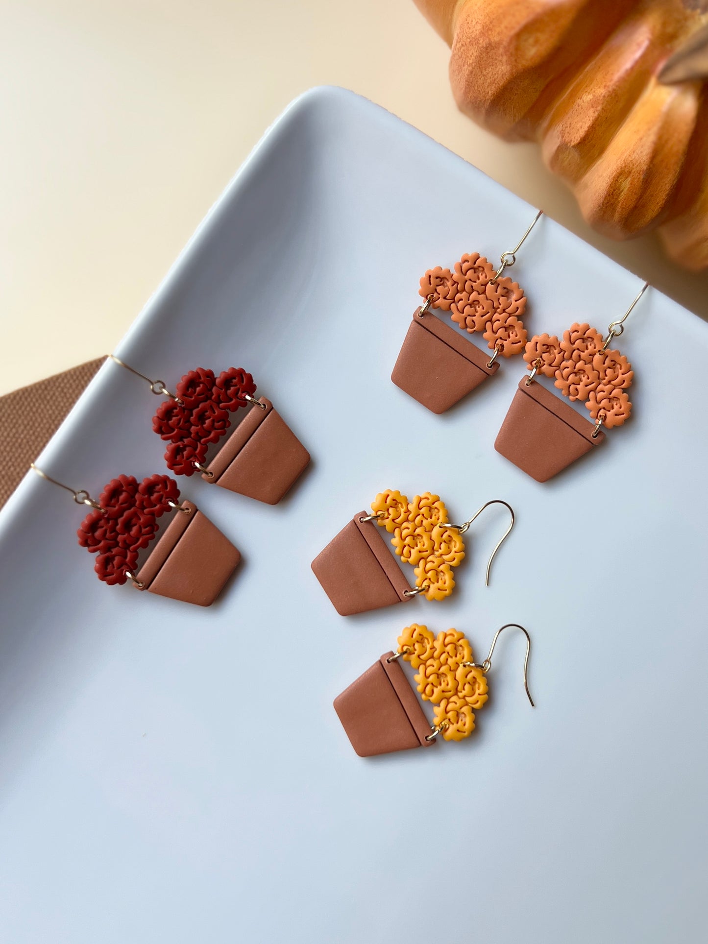 The Mum | Potted Fall Earrings