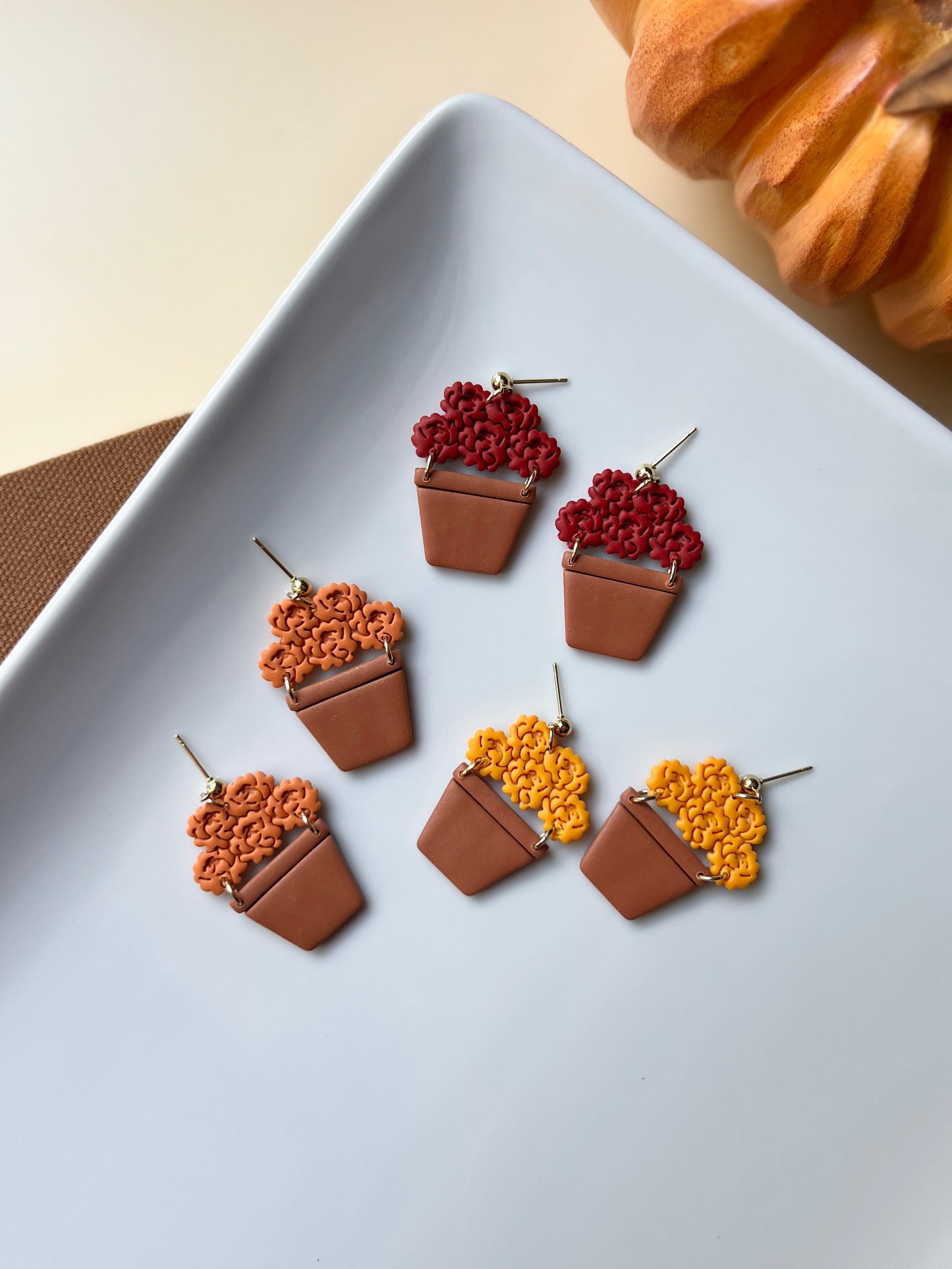 The Mum | Potted Fall Earrings