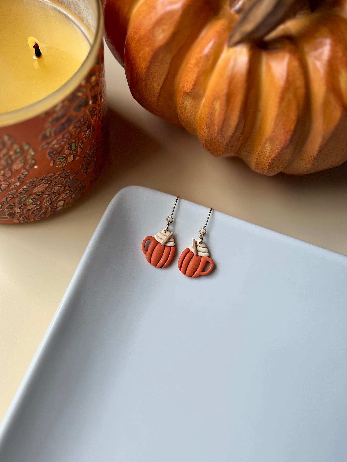 The Pumpkin Latte | Whipped Latte Earrings