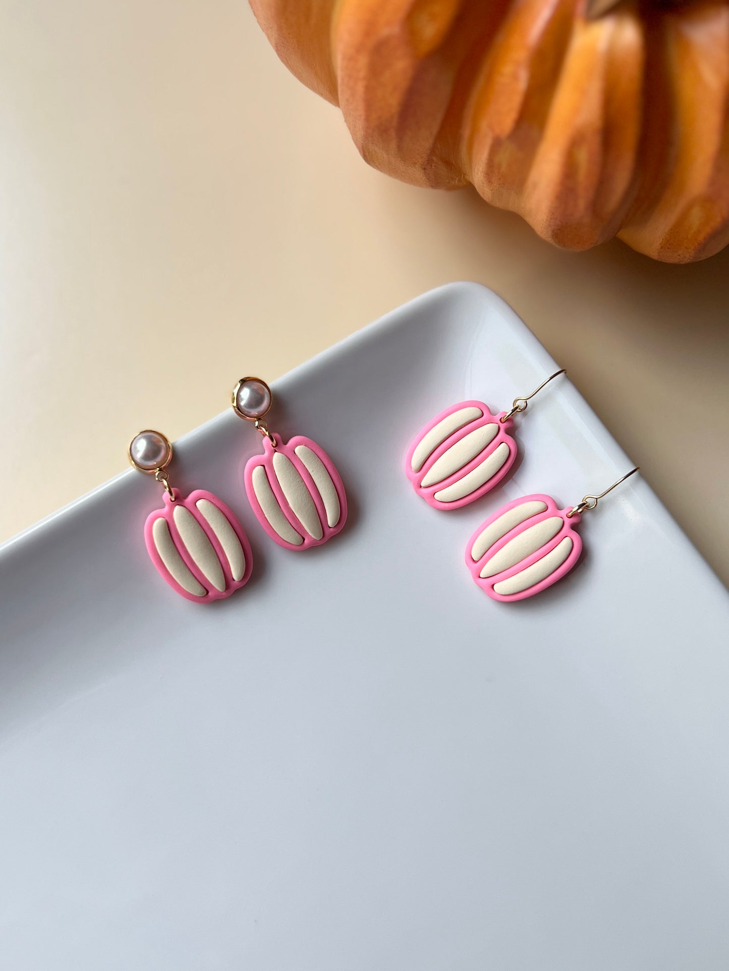 The Pink Pumpkin | Pink Pumpkin and Gourd Earrings