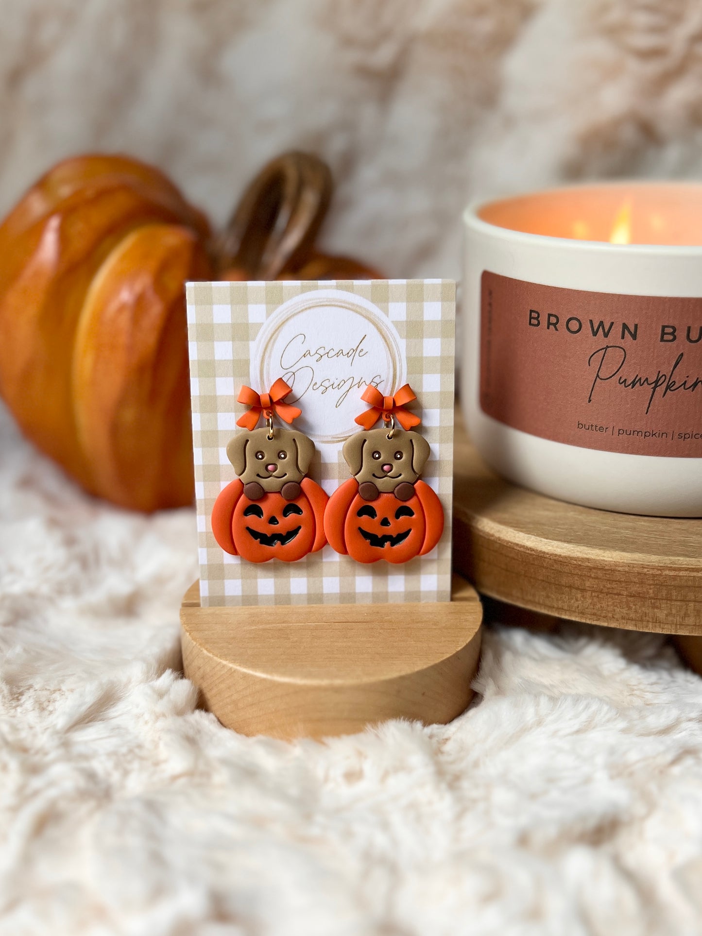 The Pumpkin Paws | Dog and Cat Jack-O-Lantern Earrings